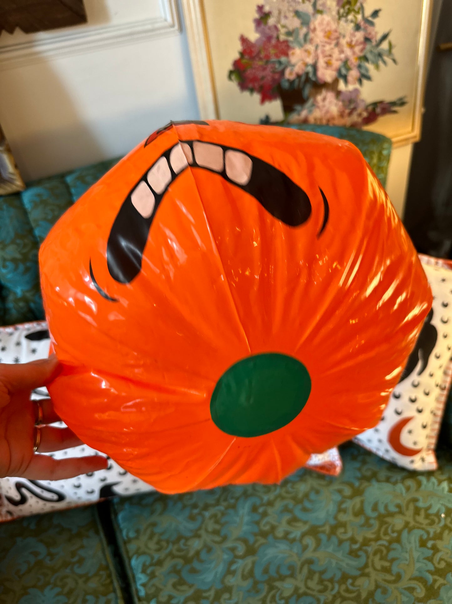 Vintage inflatable pumpkin #1 (sad & happy face)