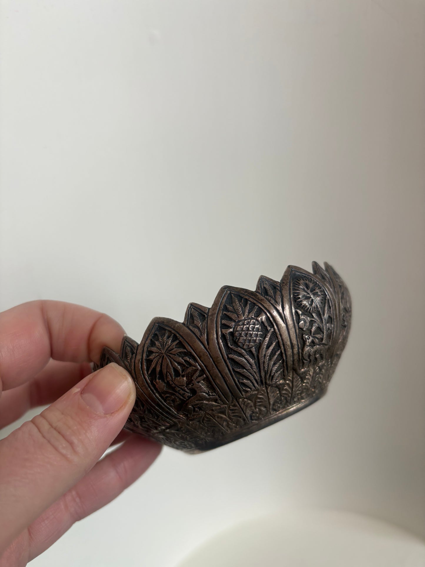 Antique Persian Silver Pitcher and bowl .925 - 19th century