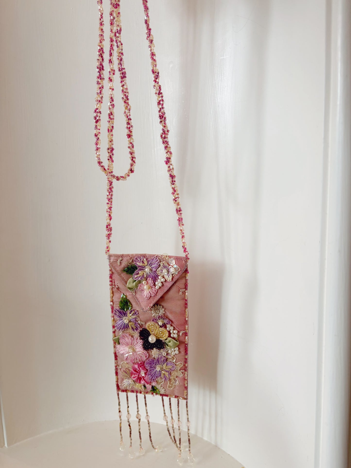 Beaded organza small purse