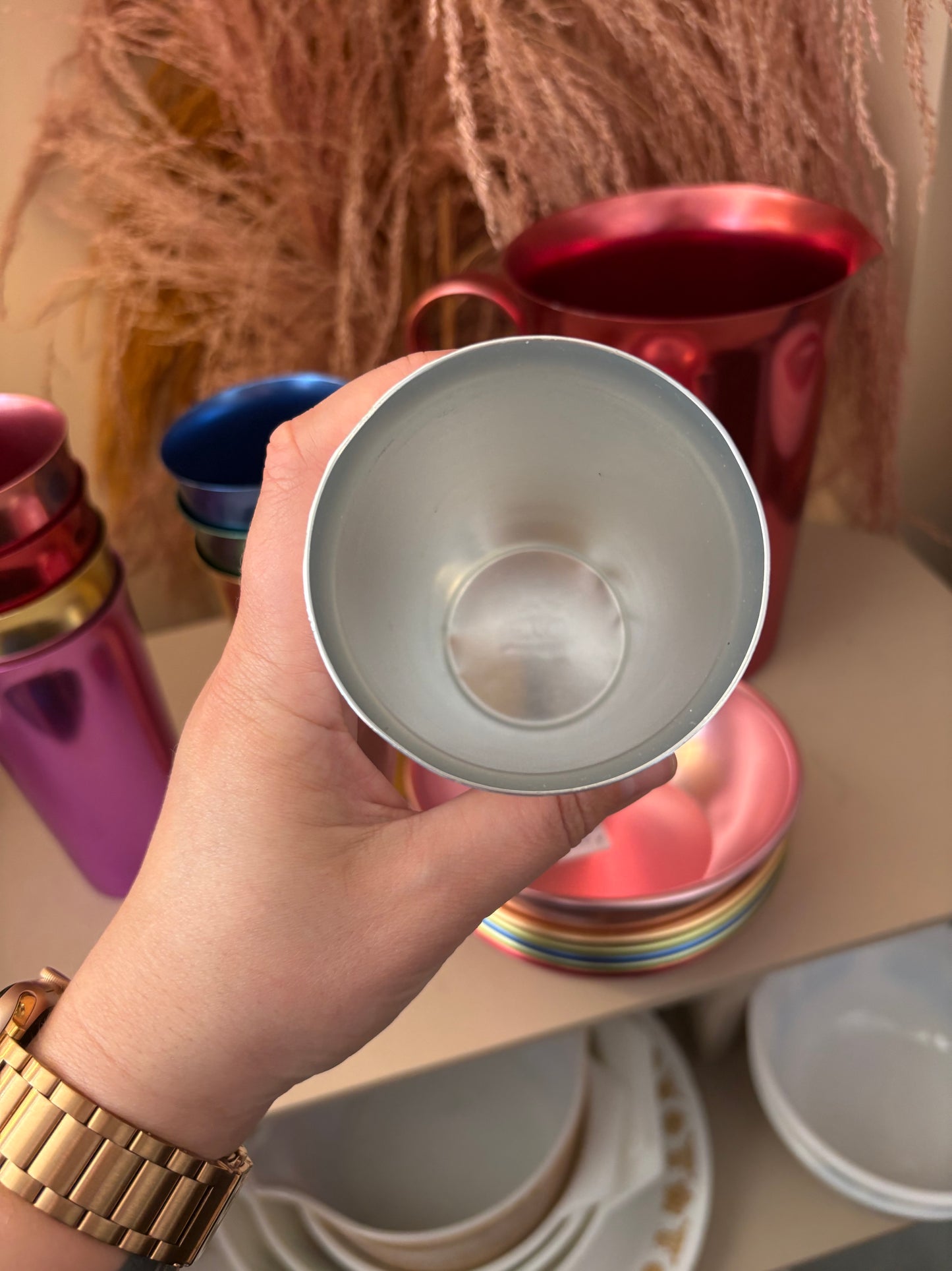 Aluminum Bascal Bowls, West Bend Cups & juice jug
