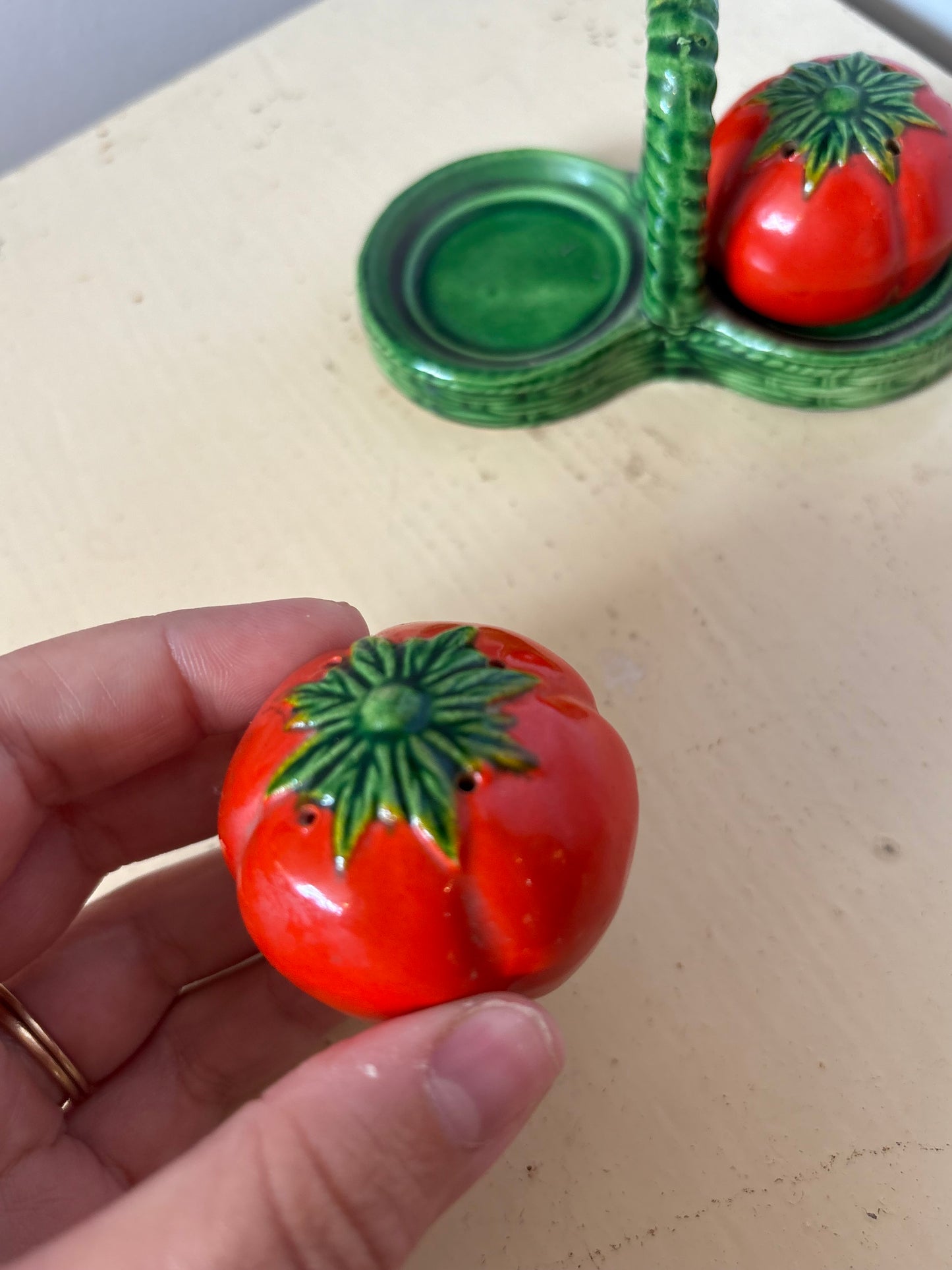 Tomato salt & pepper shaker set