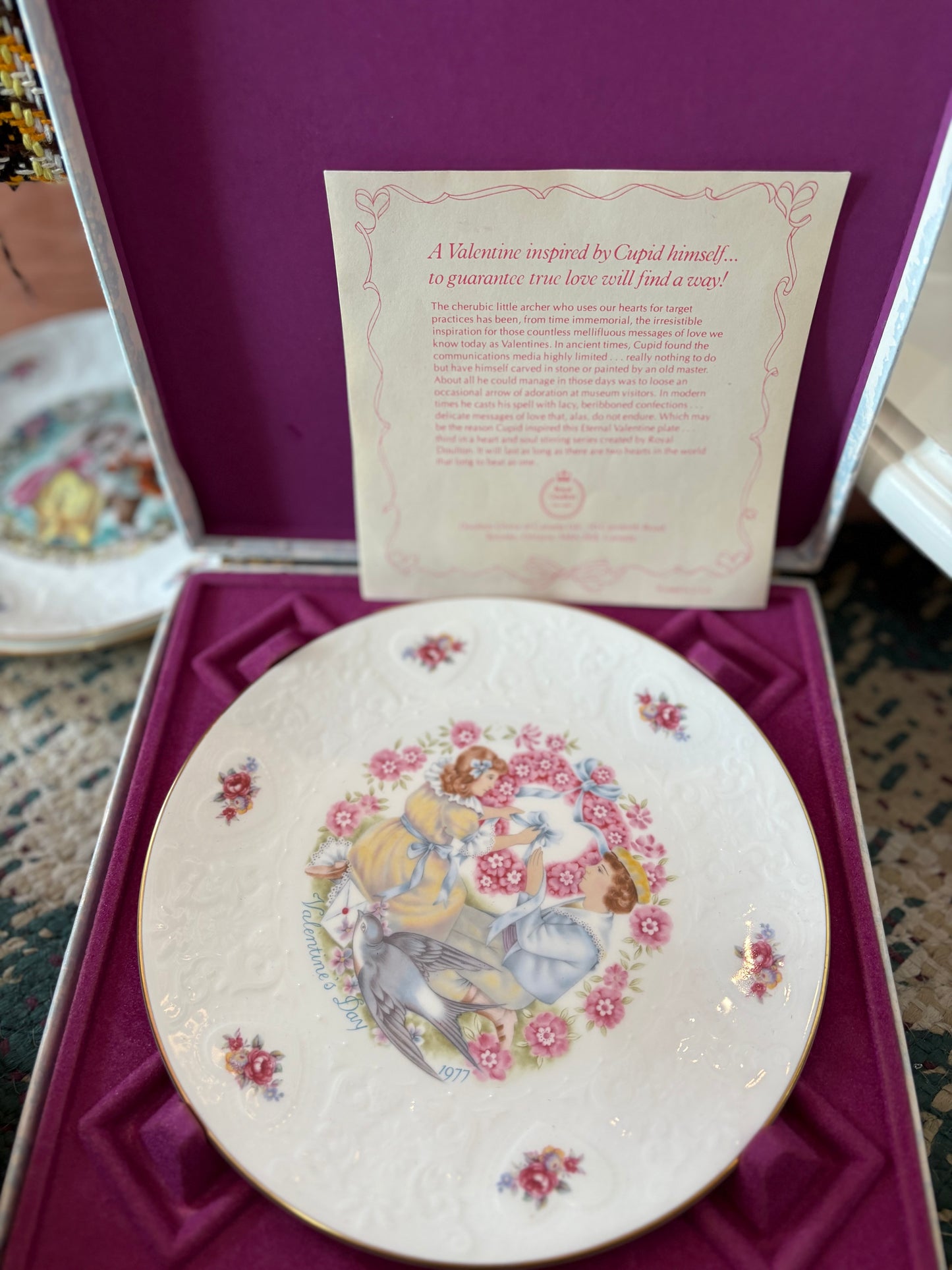 1977 Valentines Day Royal Doulton Plate