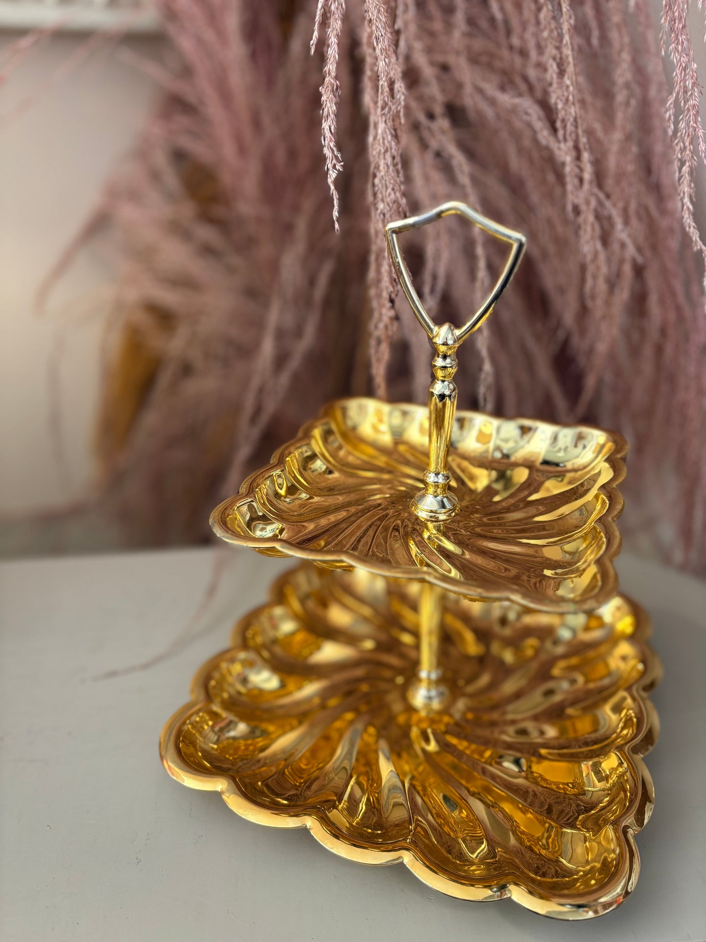 Gold Plated Dessert Stand