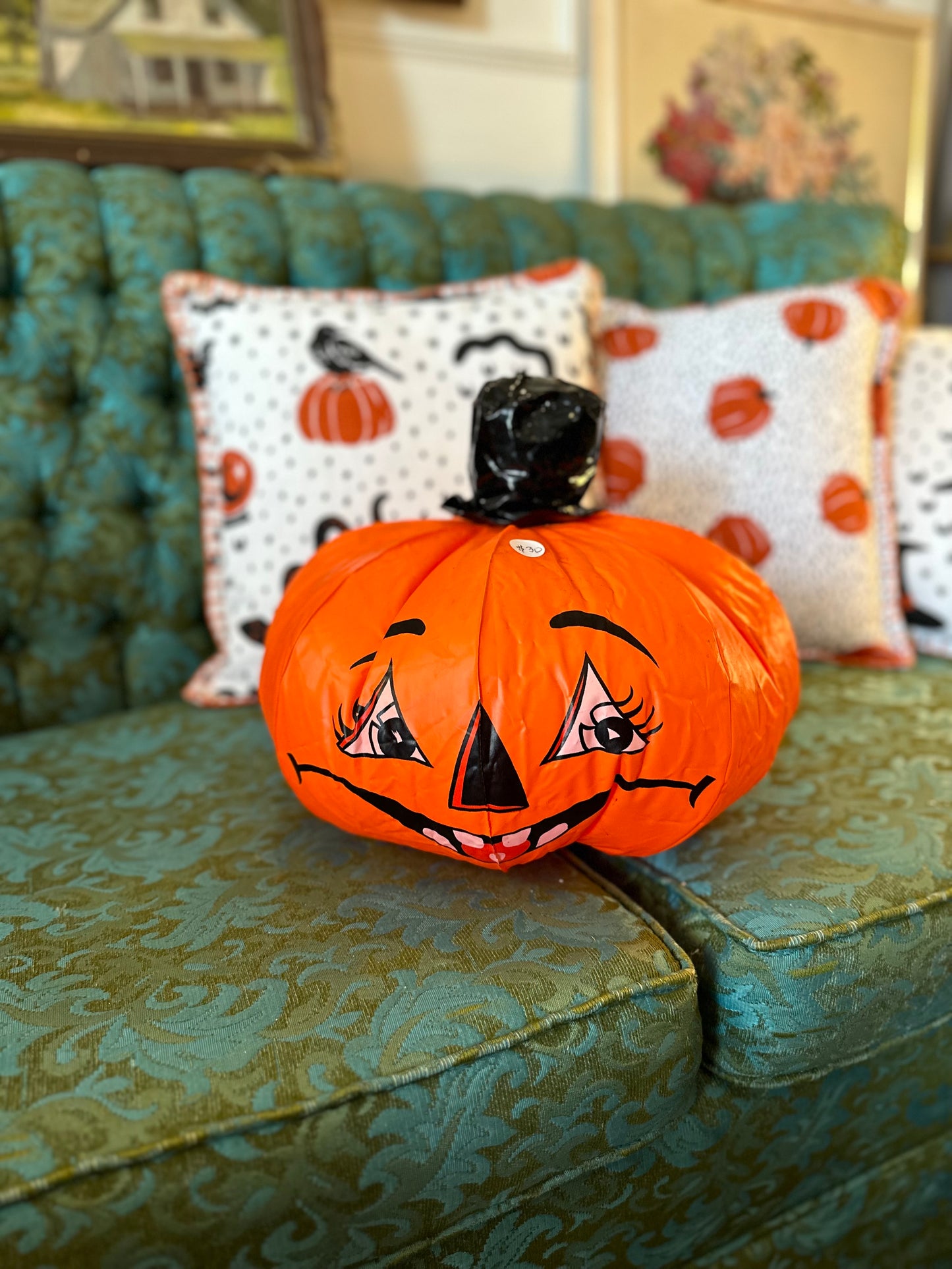 Vintage inflatable pumpkin #2 (sad & happy face)