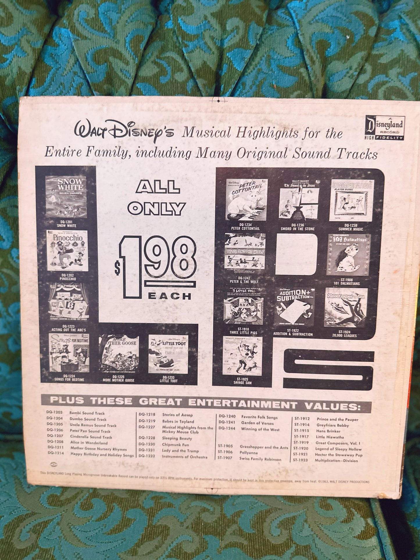 1962 Chip ‘n’ Dale Chipmunk Fun - Disneyland Record (1230)