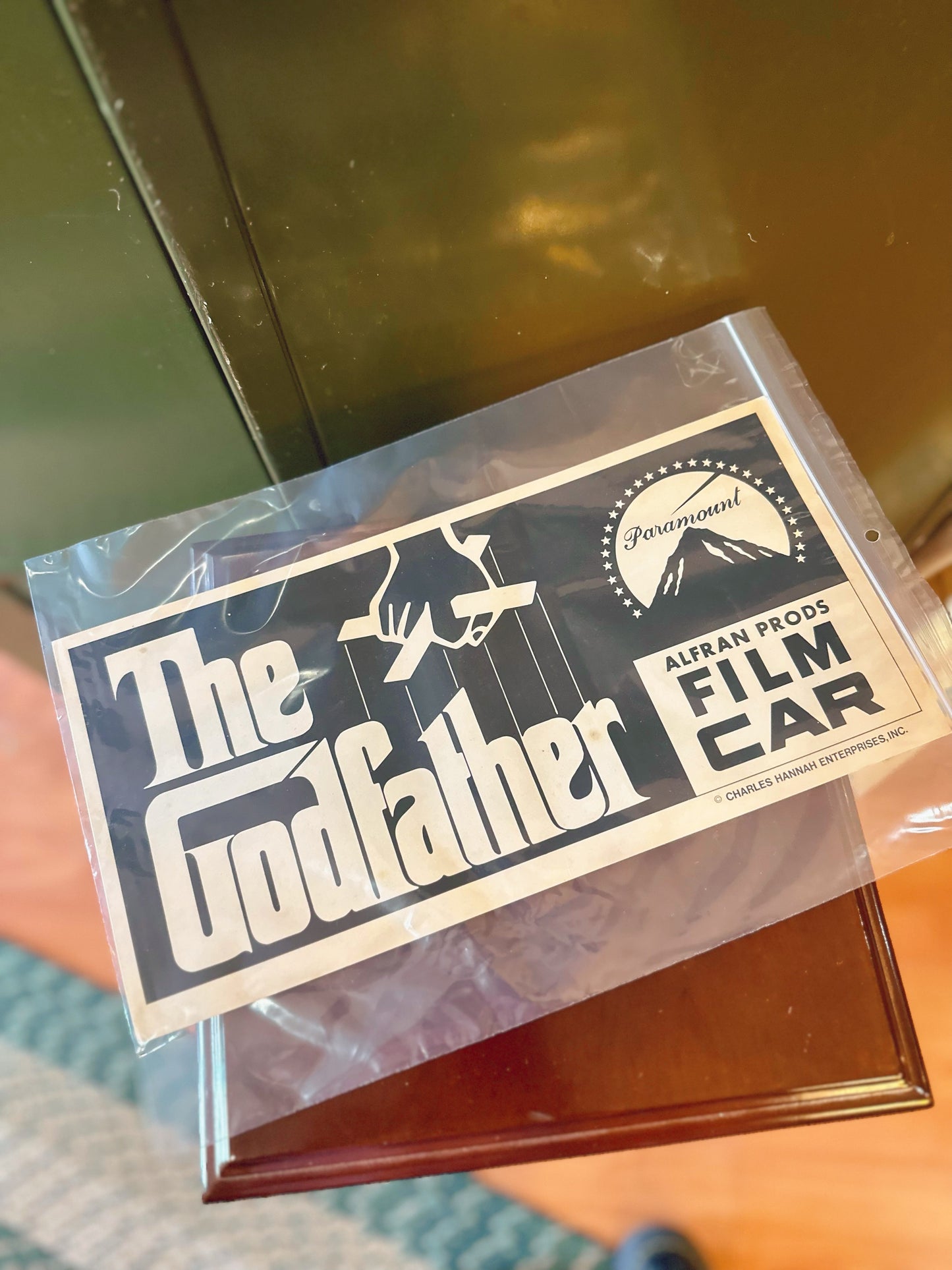 The Godfather - Authentic Film Car Prop Sign