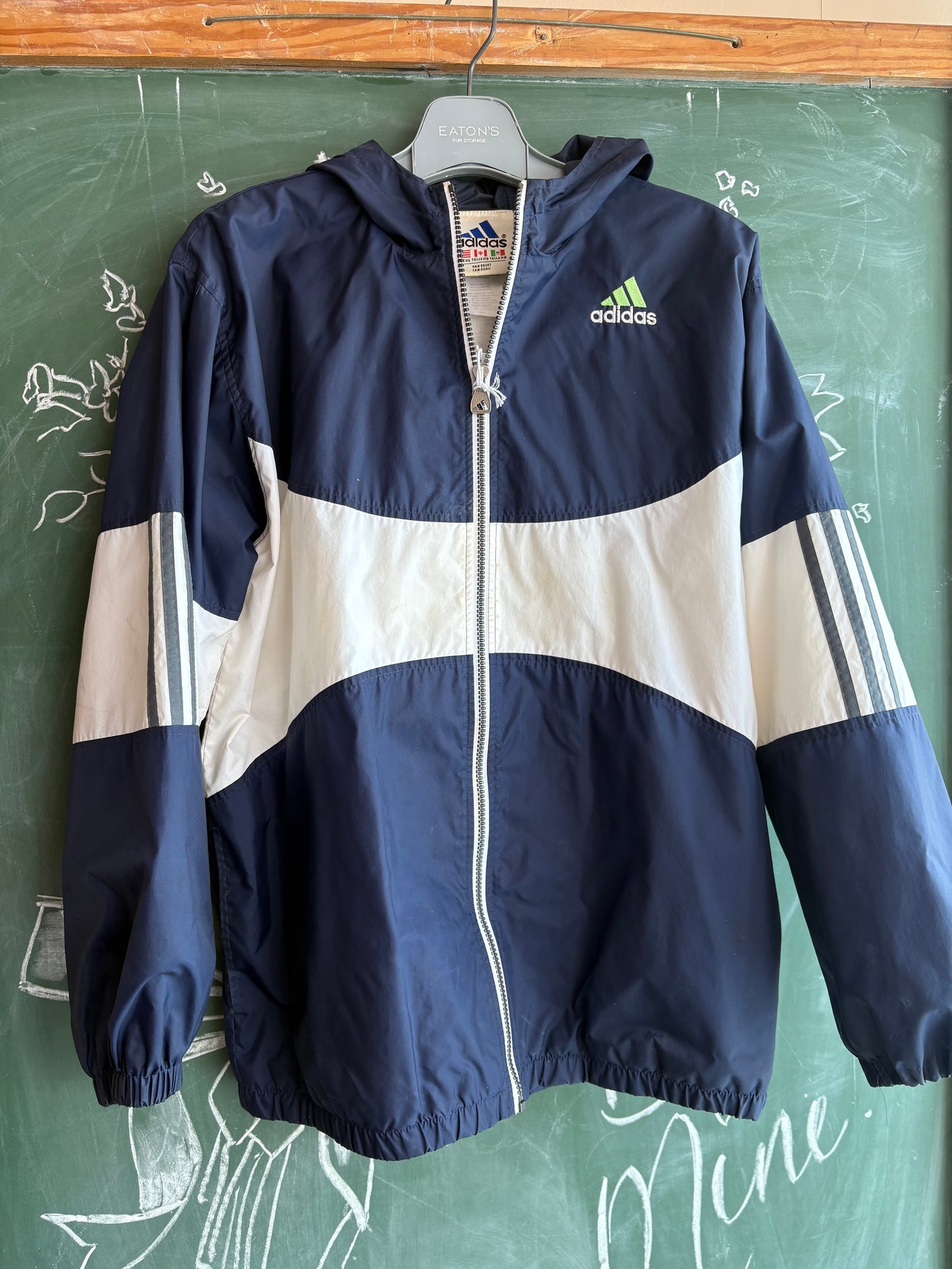 Vintage Adidas Full Zip Jacket RN# 88387 CA# 00411 Size XL
