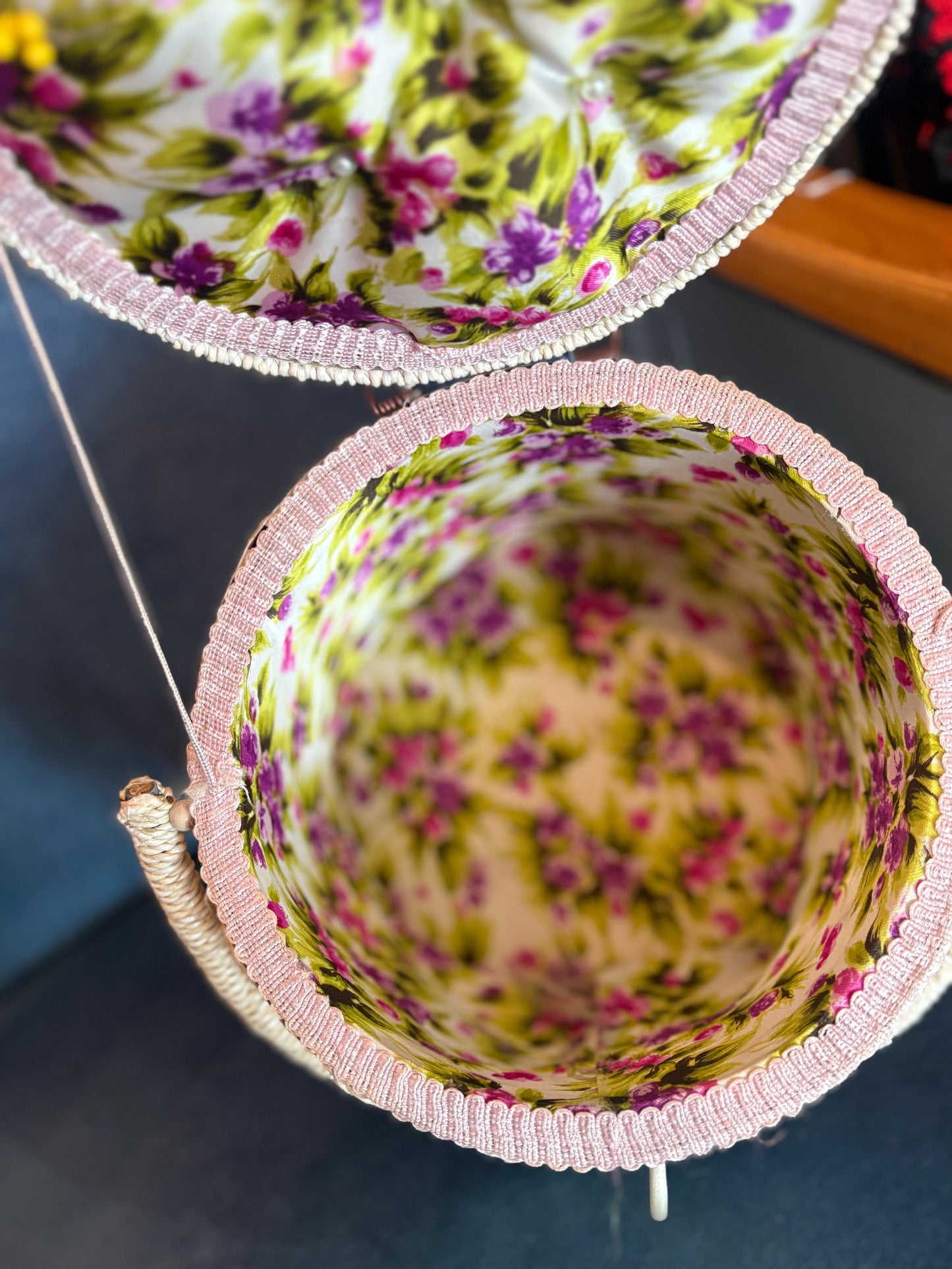 Round Sewing Box - made in Japan