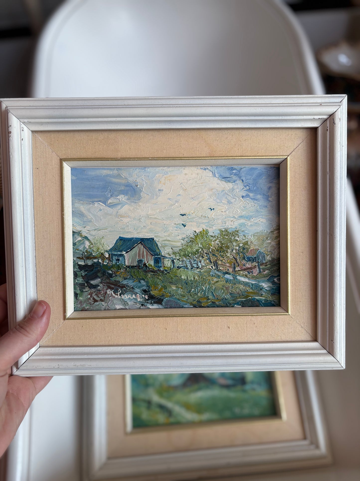Set of framed & signed oil  paintings