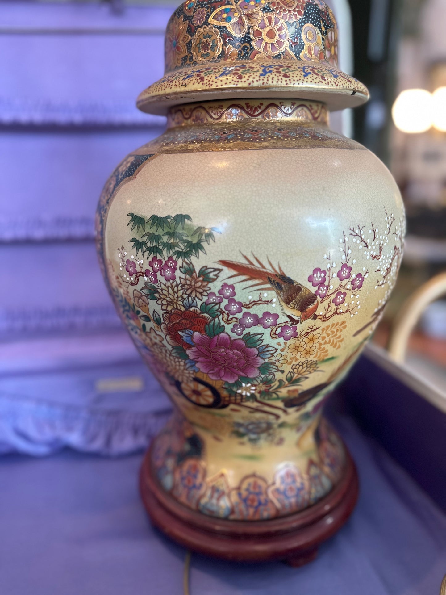 Hand painted lamp base - made in China