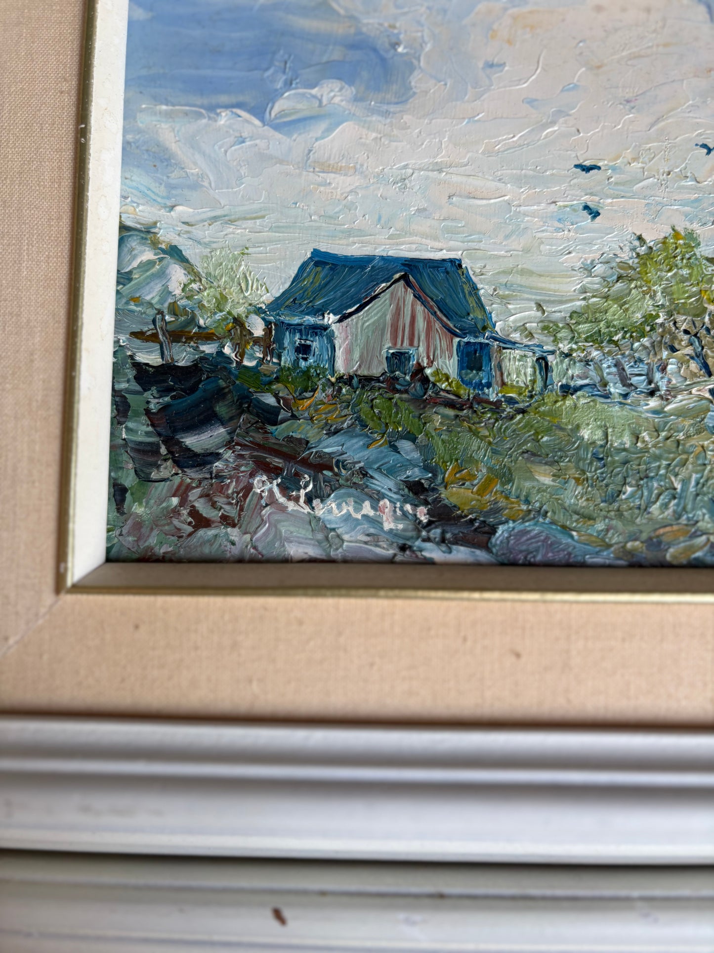 Set of framed & signed oil  paintings