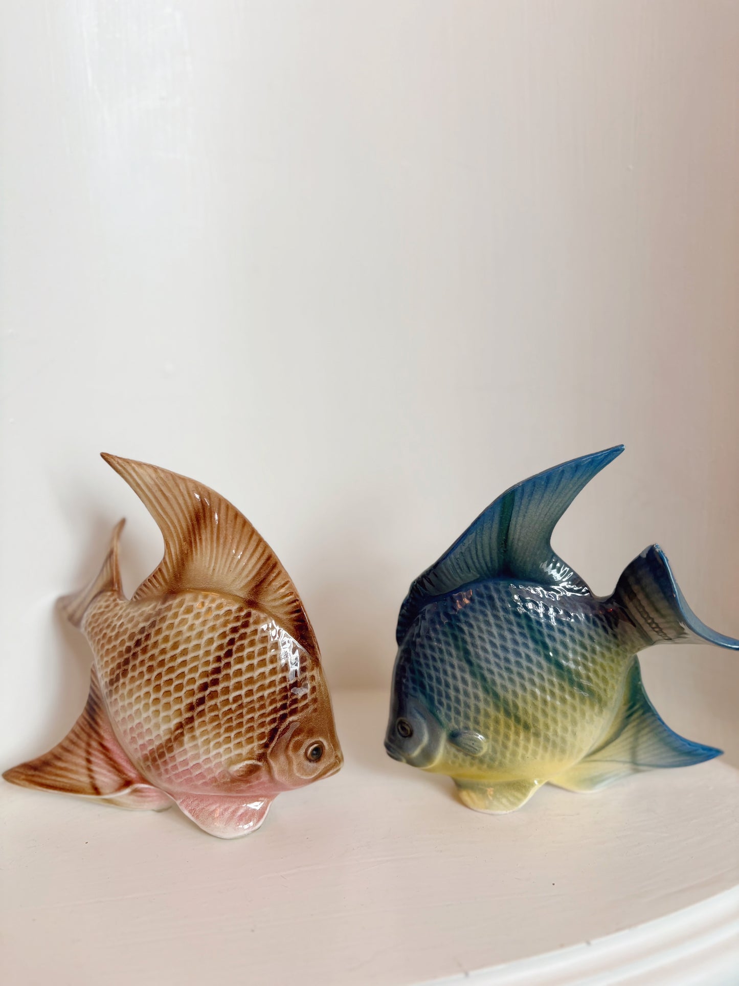 Ceramic Fish Figurines - marked Japan