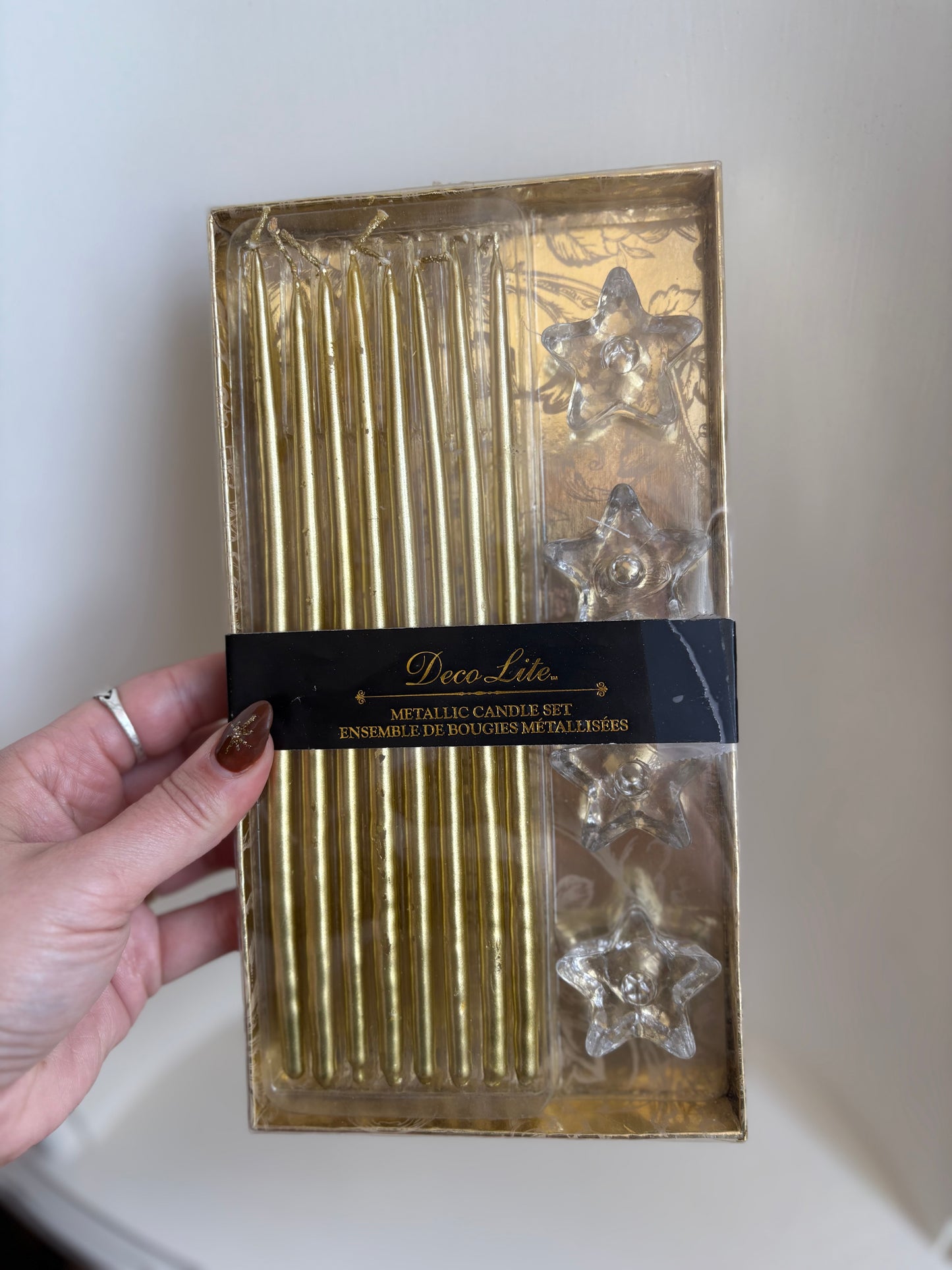 80s Deco Lite Metallic Candle Set