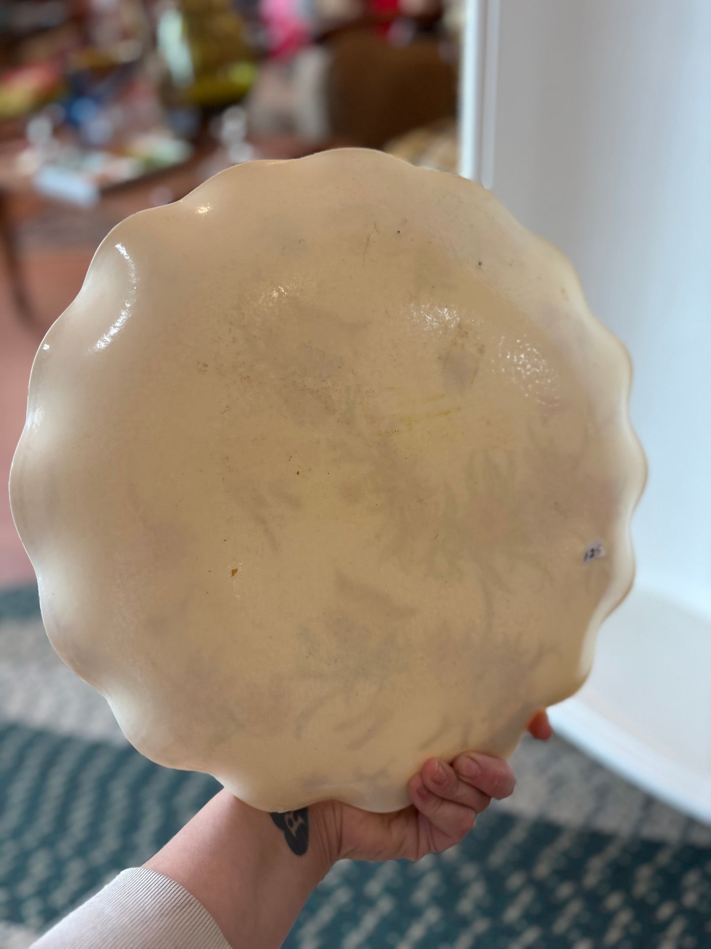 Fibreglass Cat Tray with florals