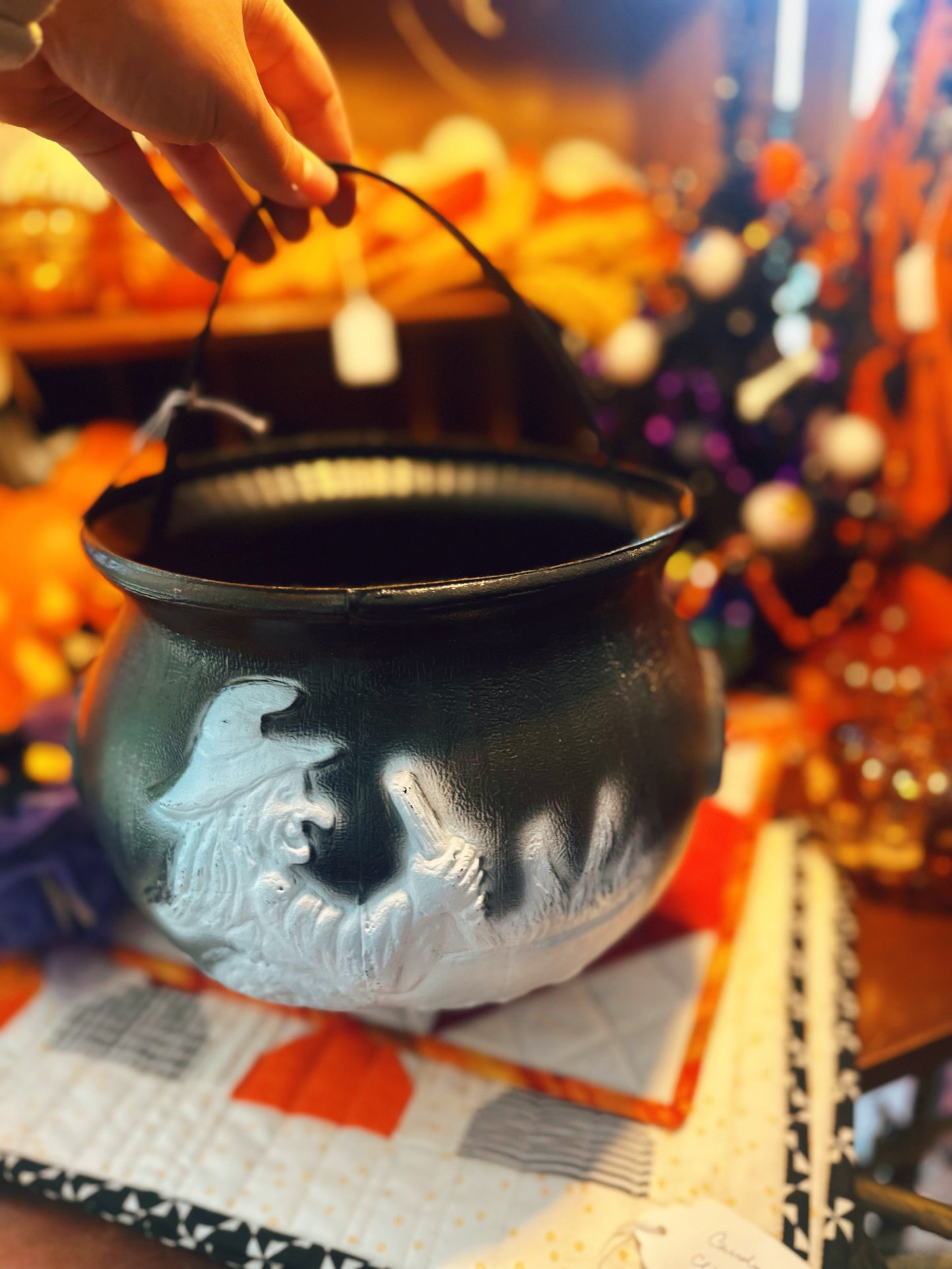 Witches Brew blow mold cauldron basket