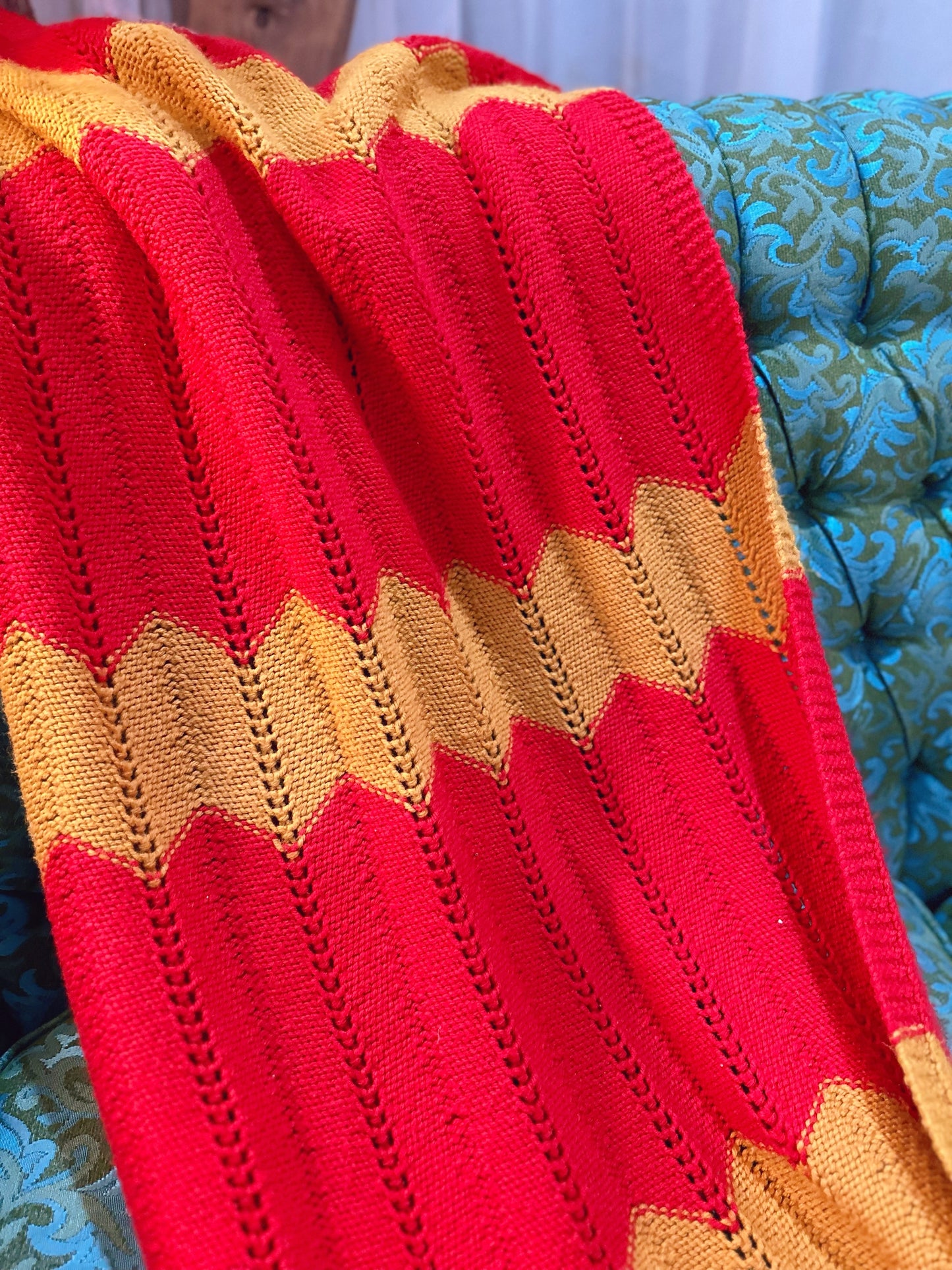 Red & Gold throw blanket