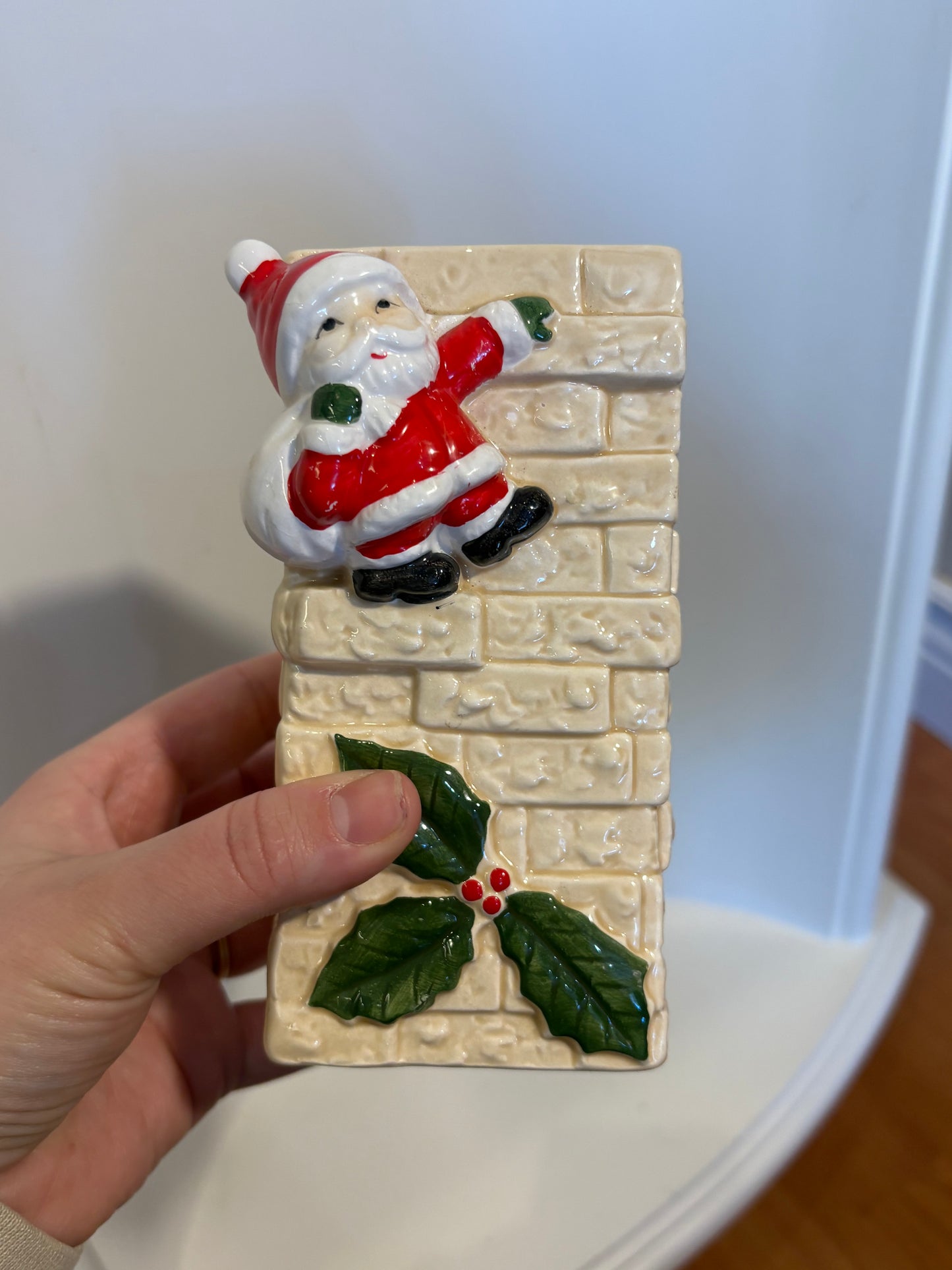 Giftwares Co- Nancy Pew ceramic Santa Chimney Planter