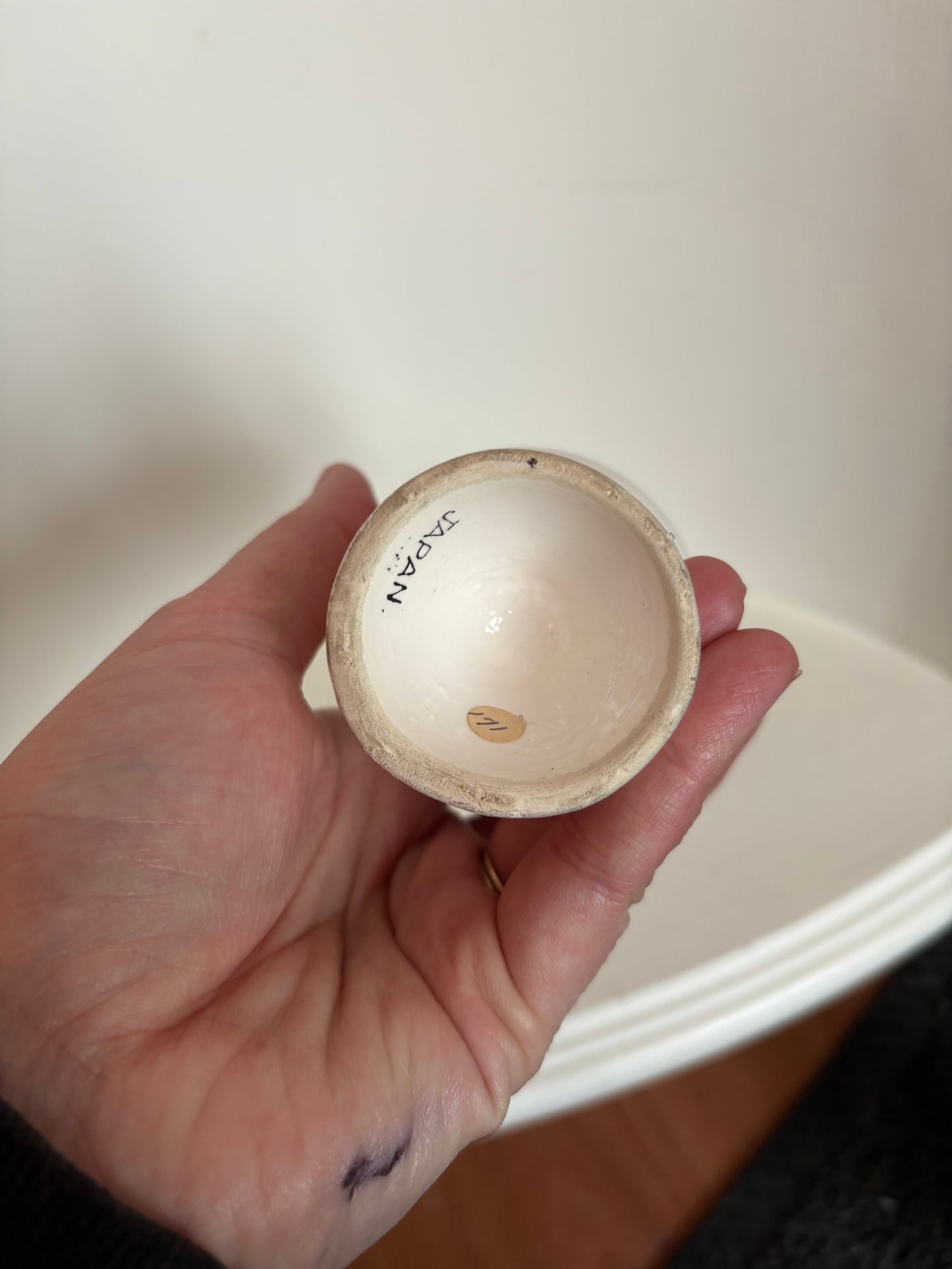 Rooster Egg Cups - marked Japan