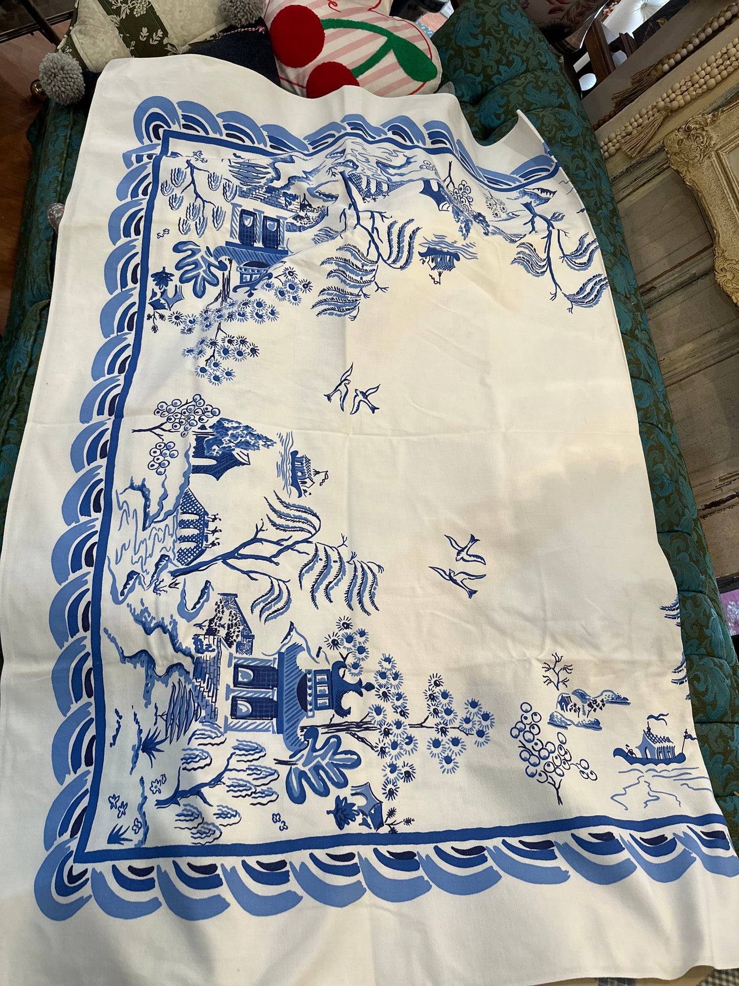 Blue & White tablecloth