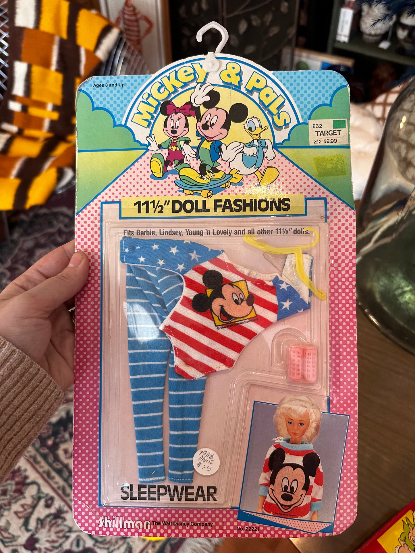 1986 Rare Mickey & Pals Shillman The Walt Disney Company Barbie Doll Clothing