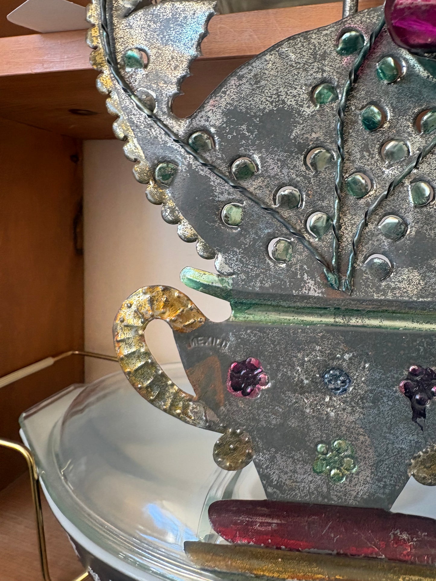 Metal hanging art piece - stamped Mexico