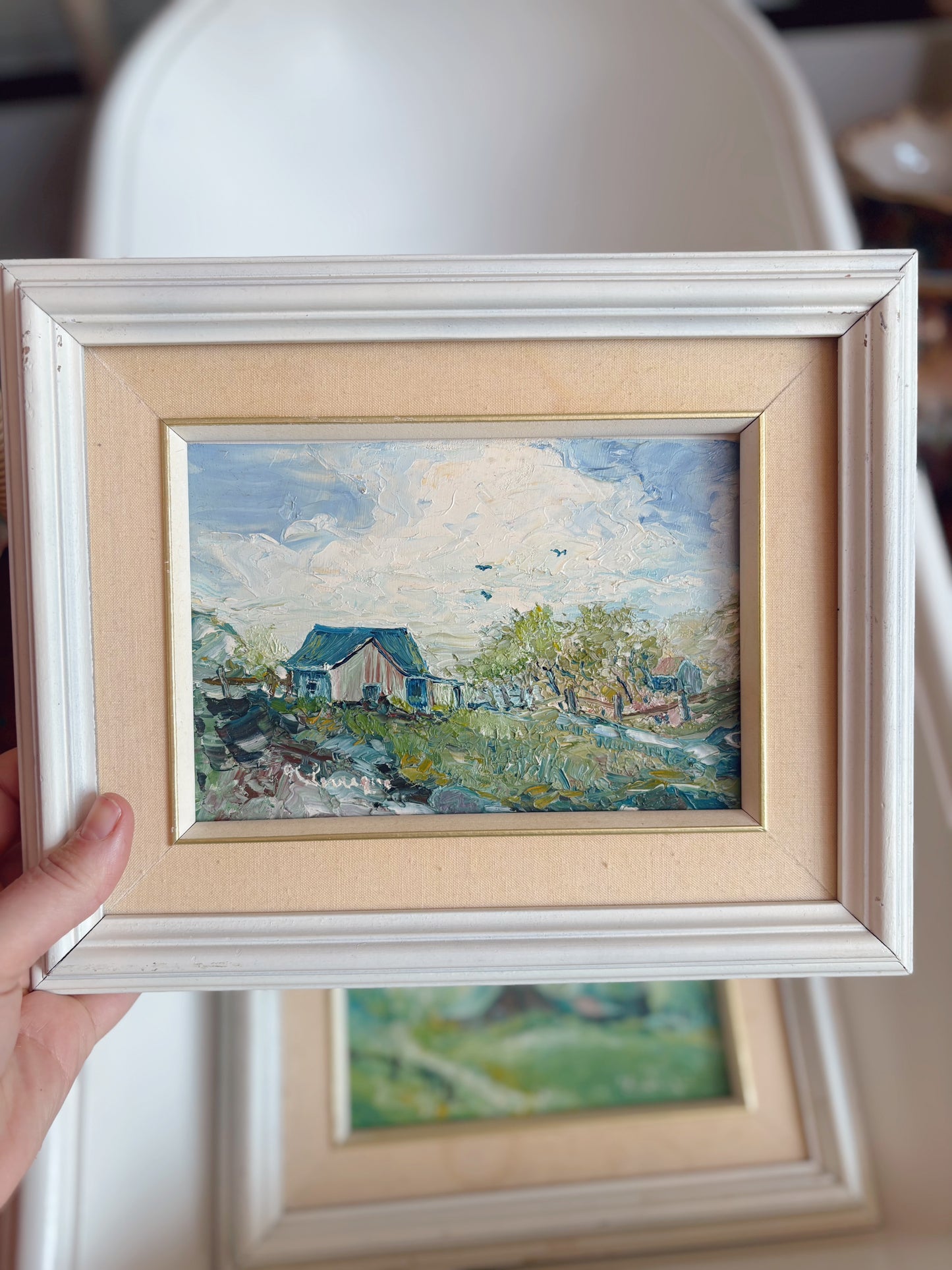 Set of framed & signed oil  paintings