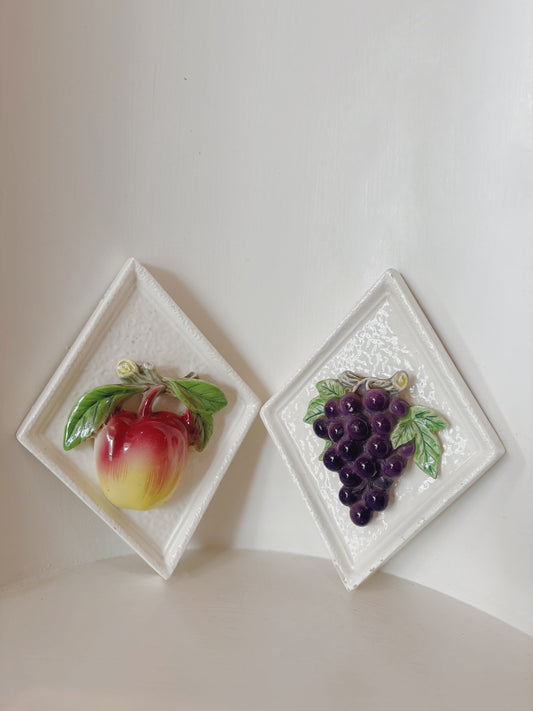 Ceramic Fruit Wall Plaques
