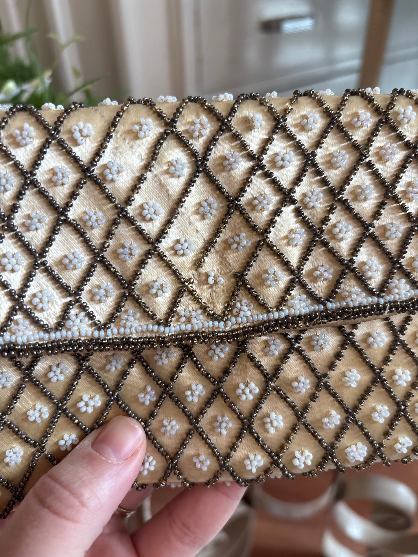Simpson’s made in France beaded clutch purse