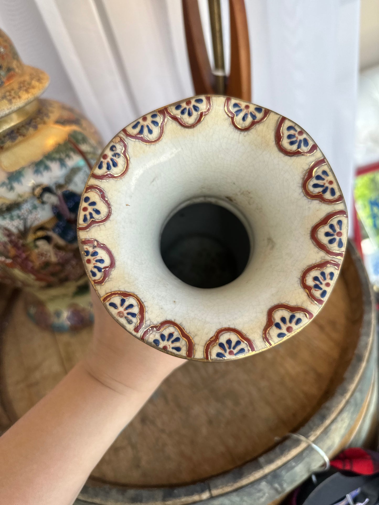 Satsuma Vase - hand painted