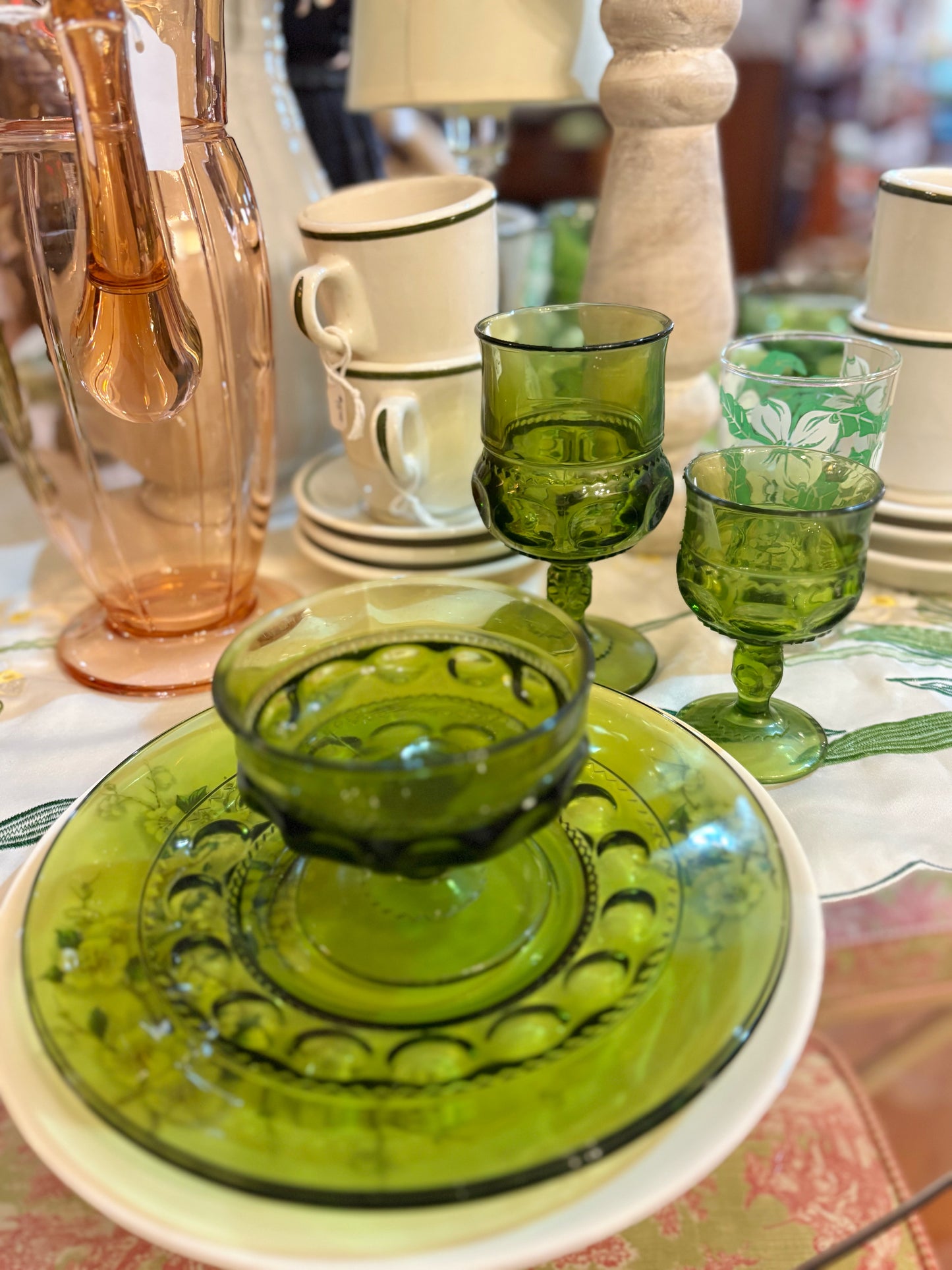 Green King Crown Small Cups - set of 6