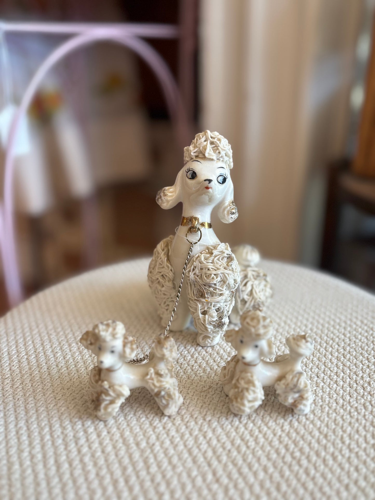 White Spaghetti Poodles - Giftcraft made in Japan
