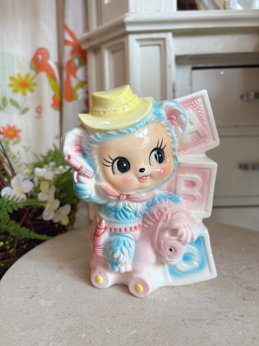 Cowboy ABC ceramic japan planter