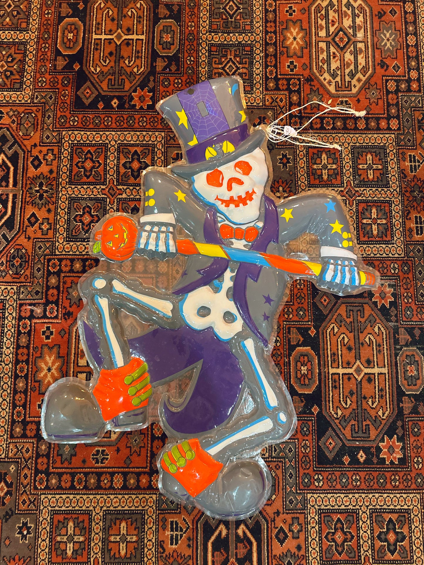 Large plastic skeleton - vintage Halloween cutout