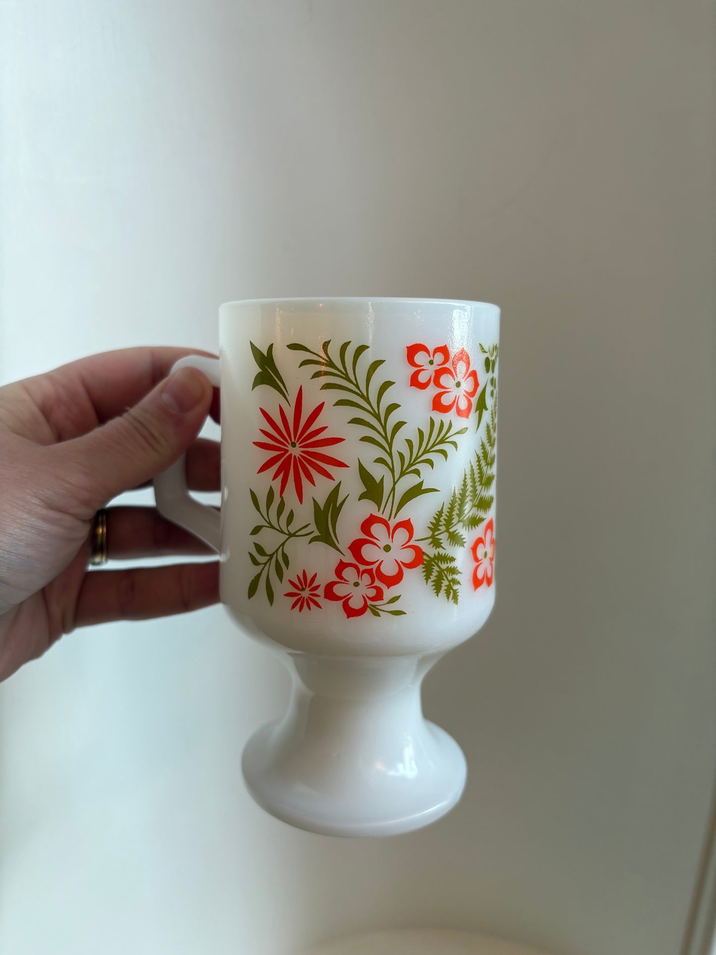 1960s Footed Floral Mug