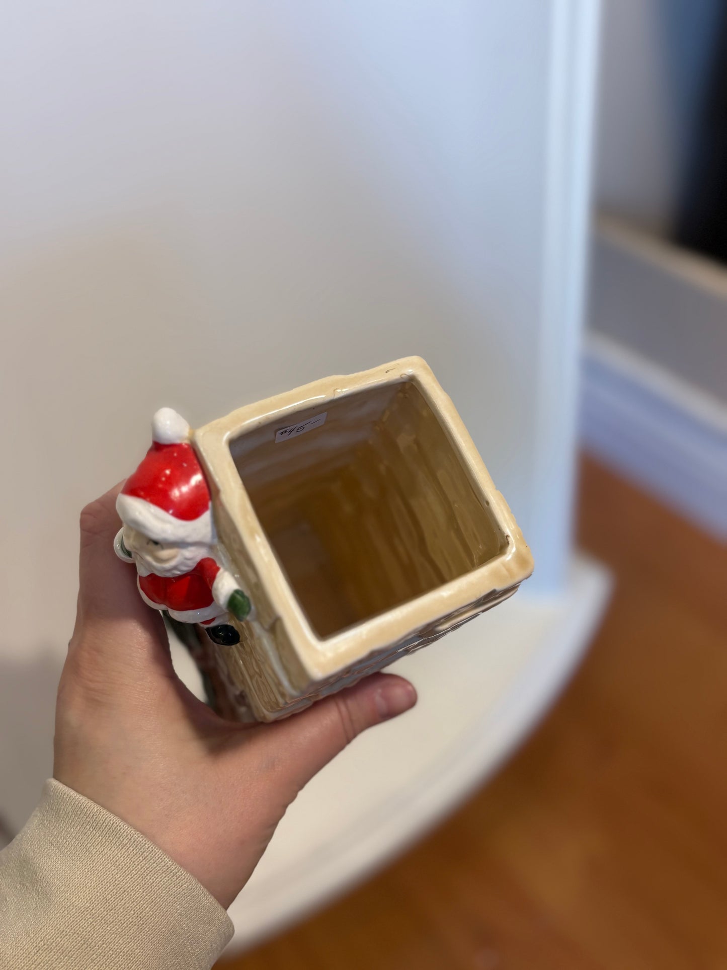 Giftwares Co- Nancy Pew ceramic Santa Chimney Planter