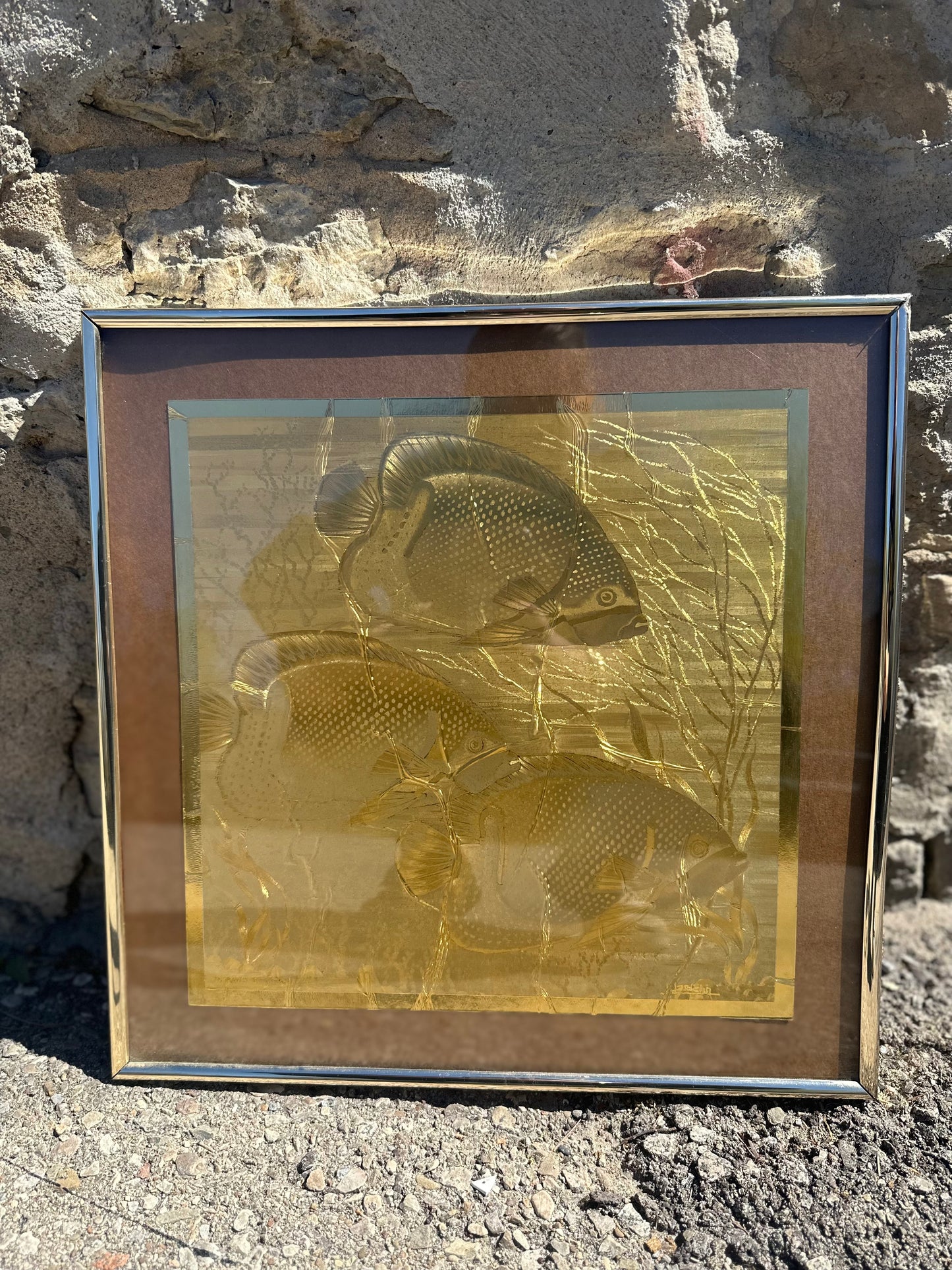 Engraved in France foil art - framed