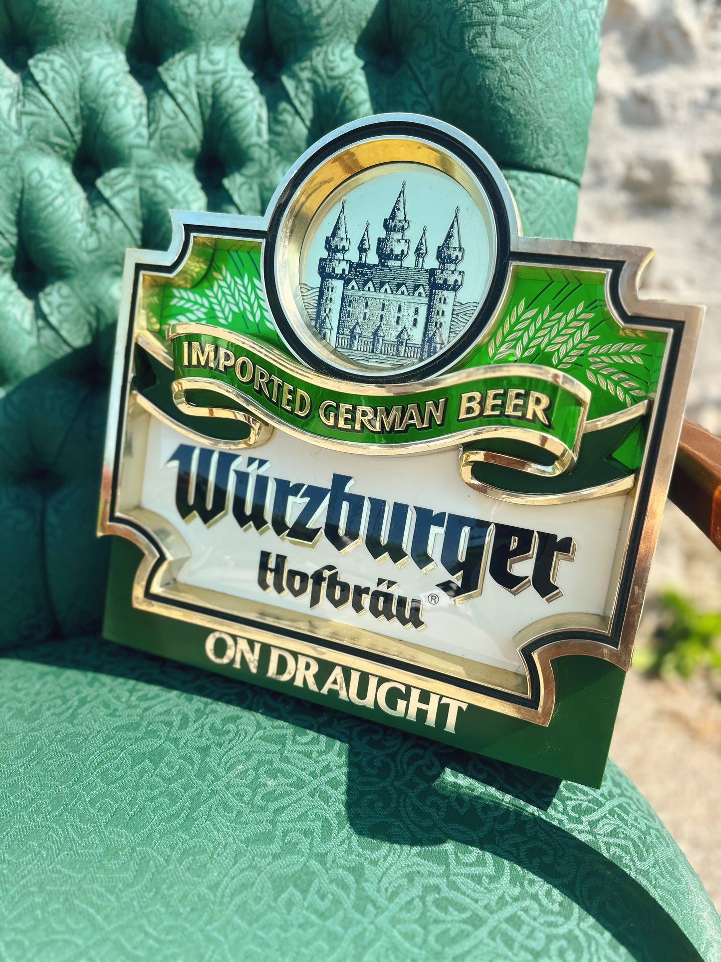 Wurzburger Hogbrau Imported German Beer plastic Wall Plaque