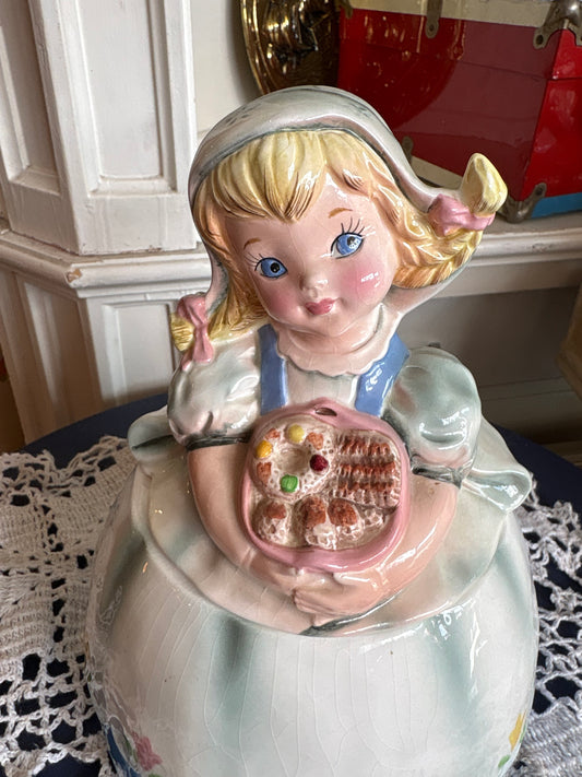 Lefton 1950s Dutch Girl Cookie Jar - made in Japan