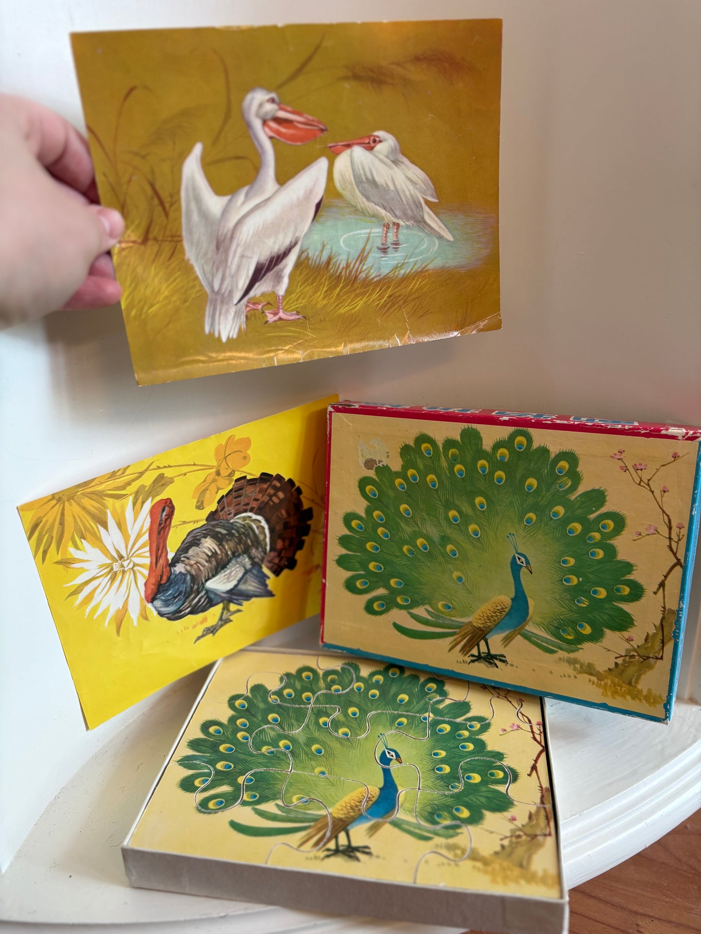Set of 3 Wooden Animal Puzzles in a box