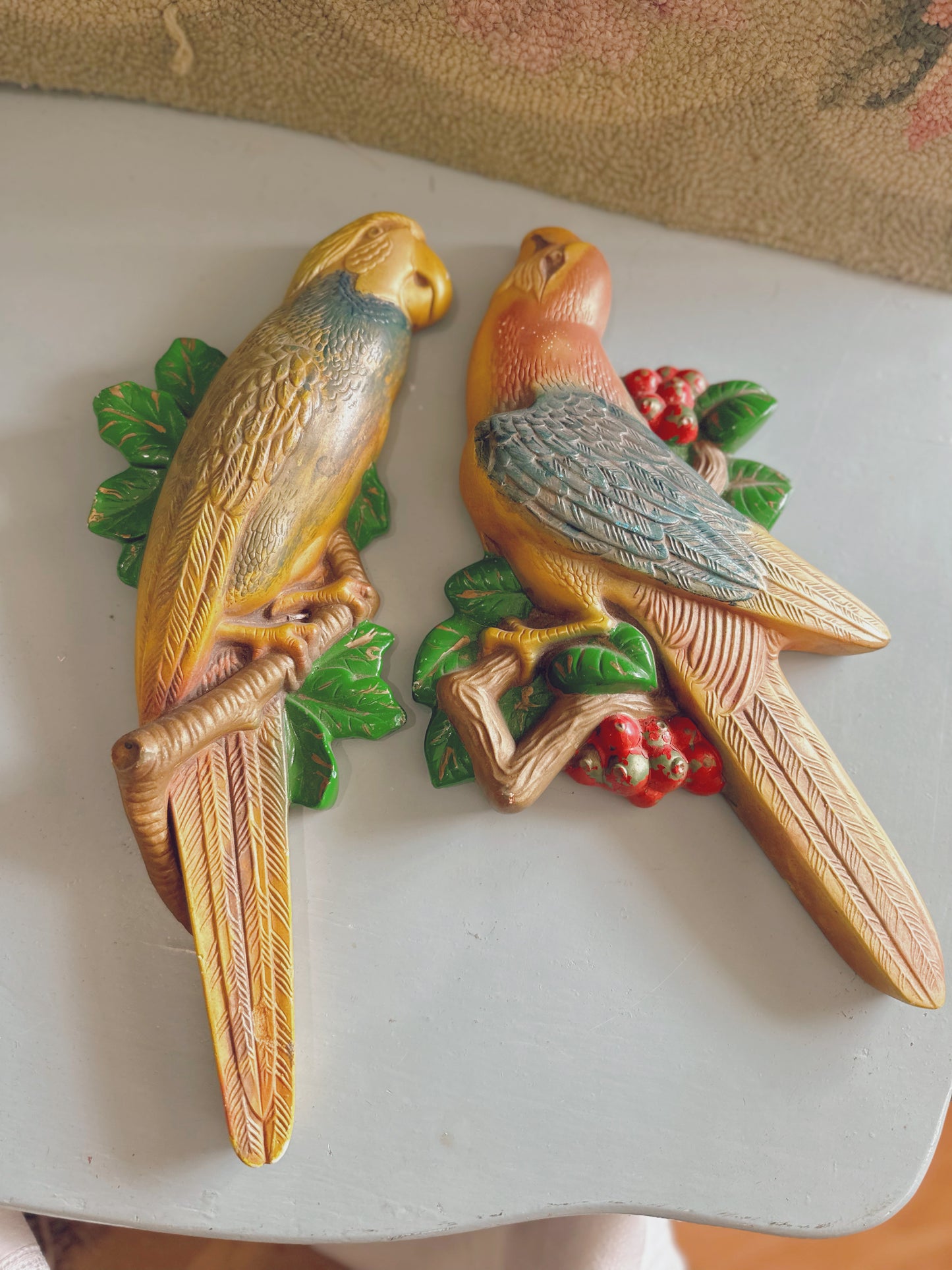 Chalkware parrots