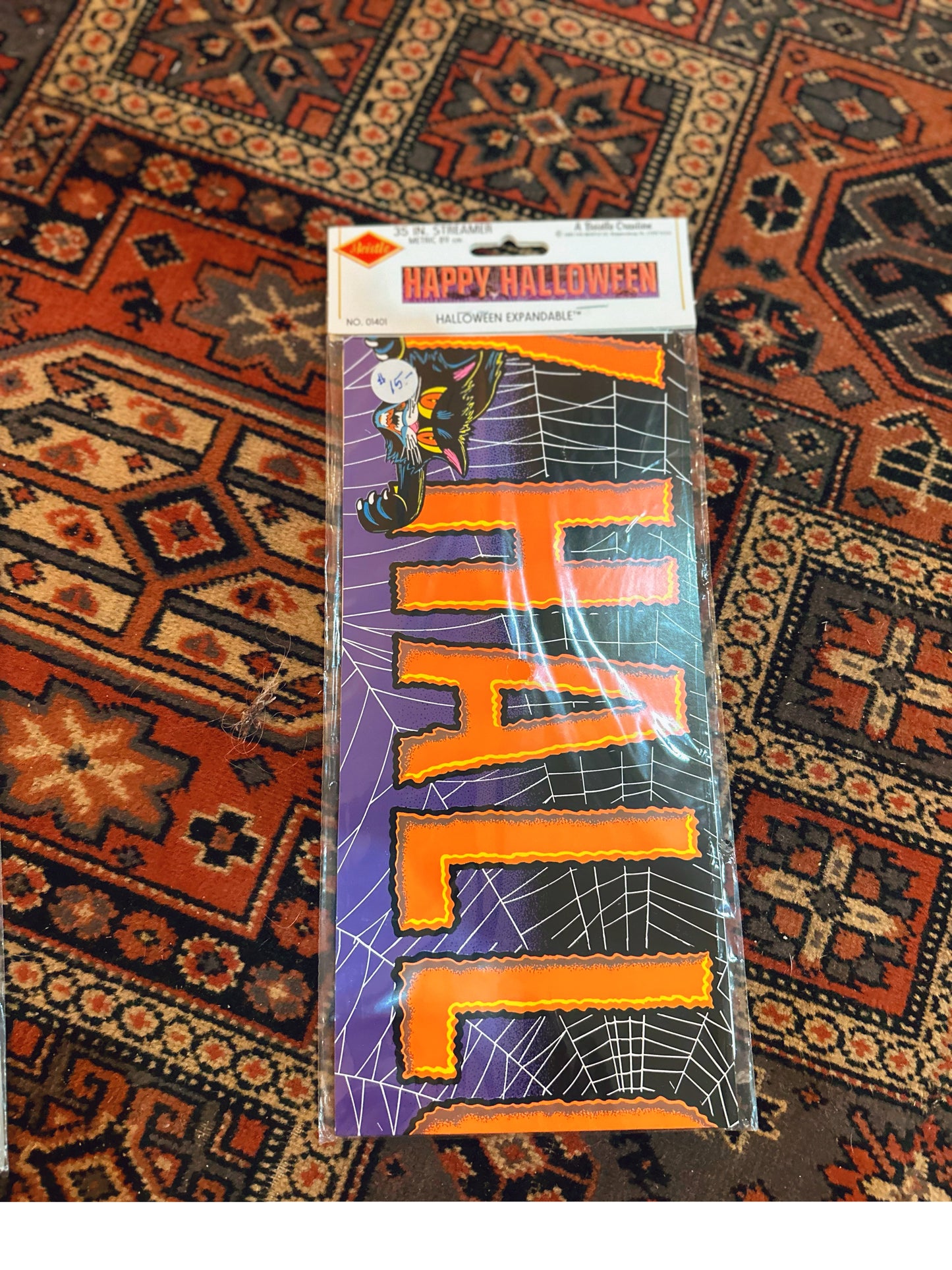 Beistle vintage Happy Halloween Banner - unopened