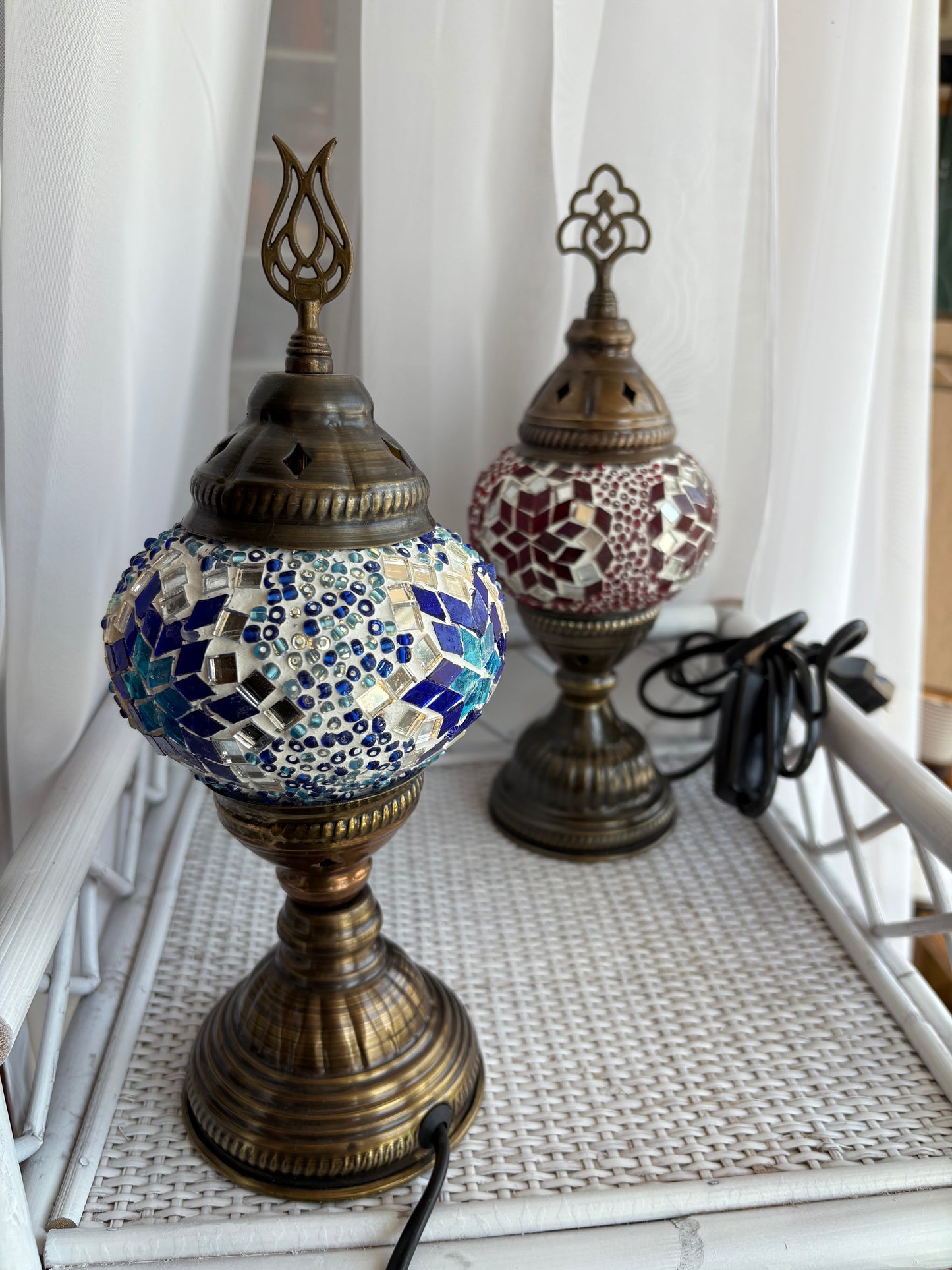 Blue Turkish style Mosaic lamp