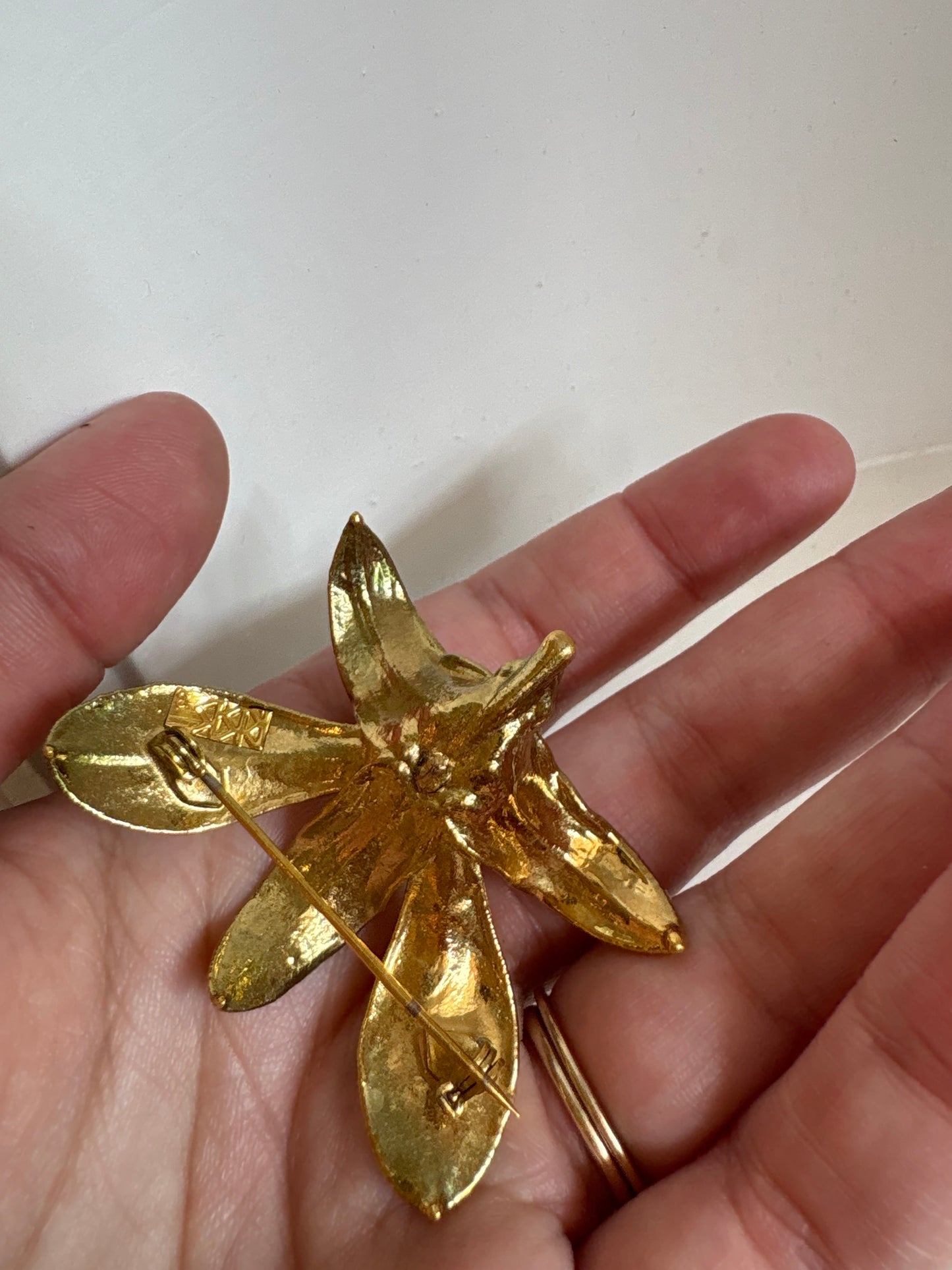 Brooch #11 - Gold Orchid