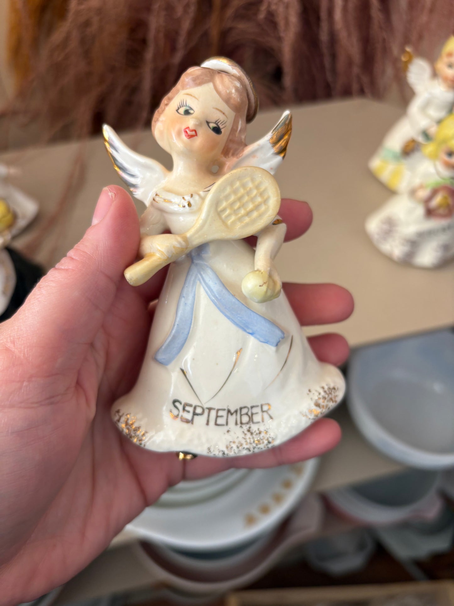 September Tennis Angel figure