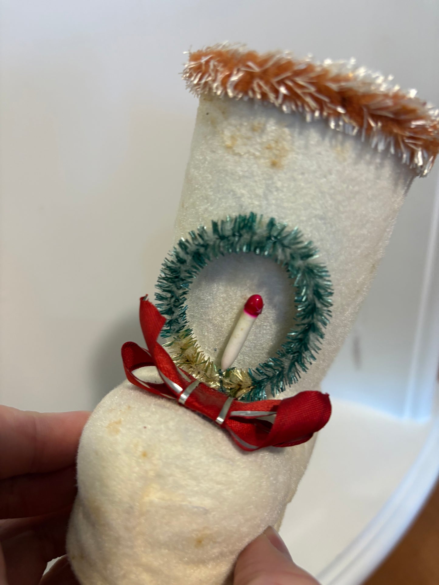 Santa Boot Candy Holder (white) - made in Japan