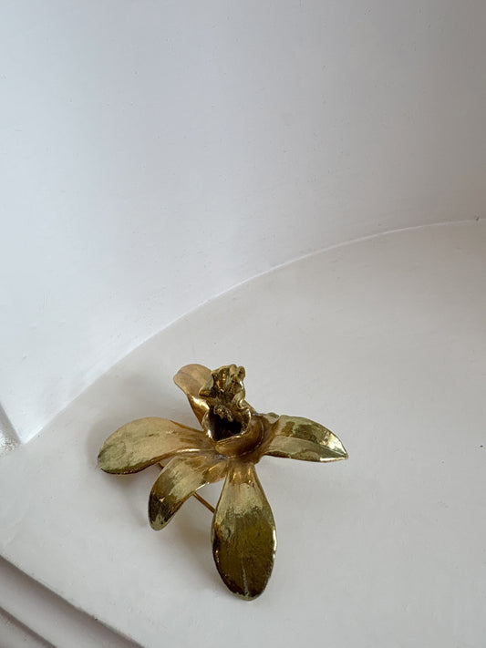 Brooch #11 - Gold Orchid