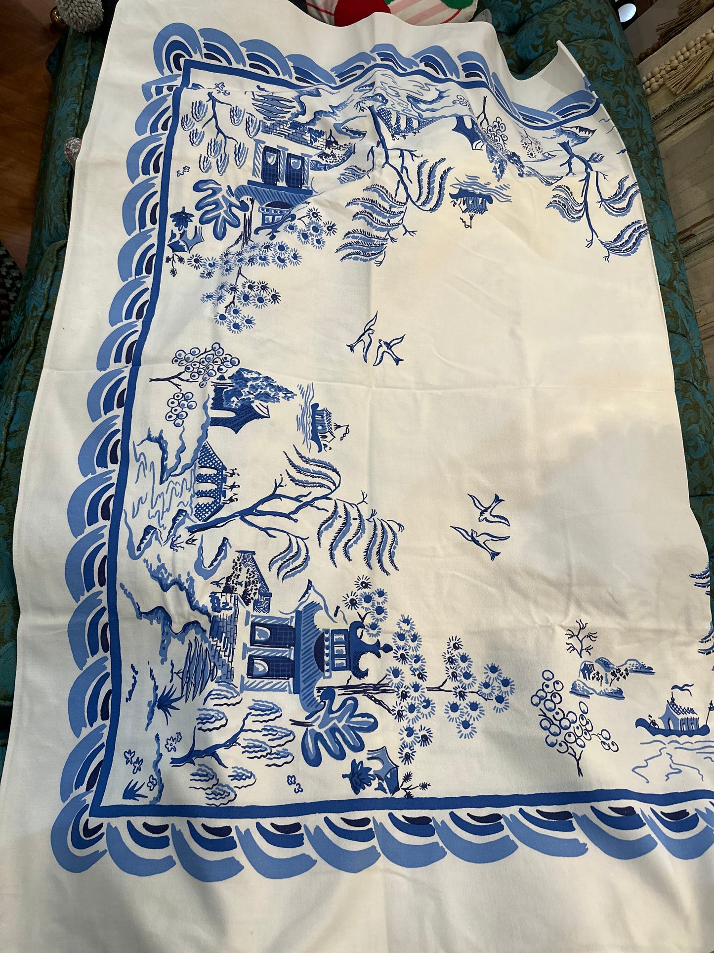 Blue & White tablecloth