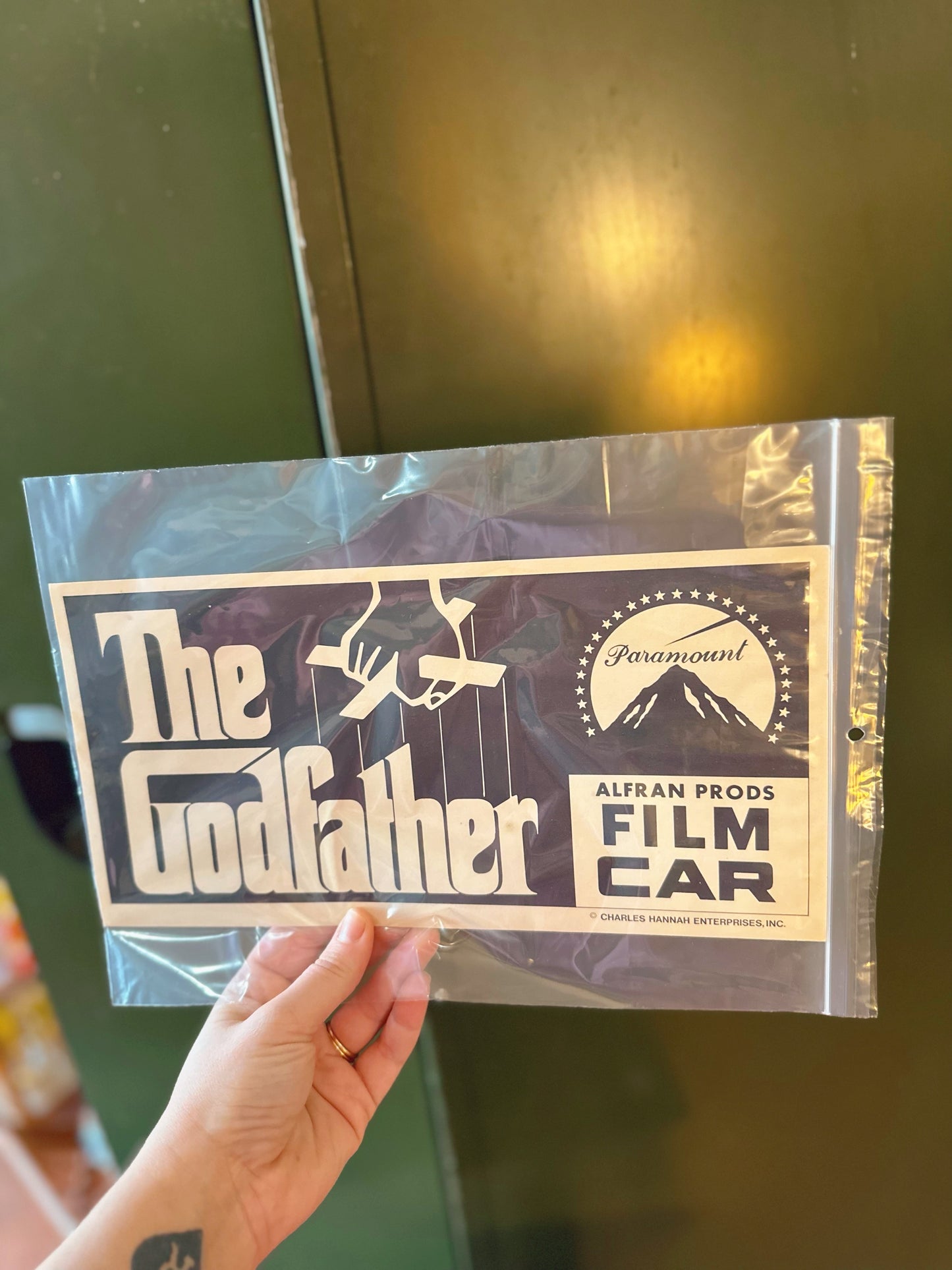 The Godfather - Authentic Film Car Prop Sign