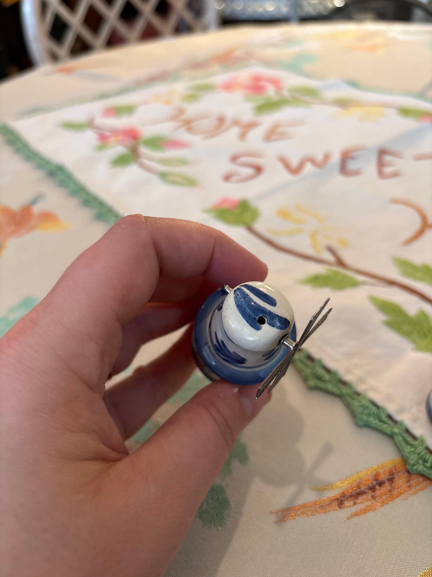Blue & White Windmill Salt and Pepper Shaker Set