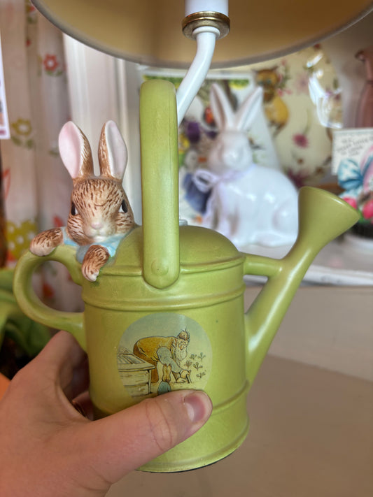 Beatrix Potter - Peter Rabin in a watering can lamp